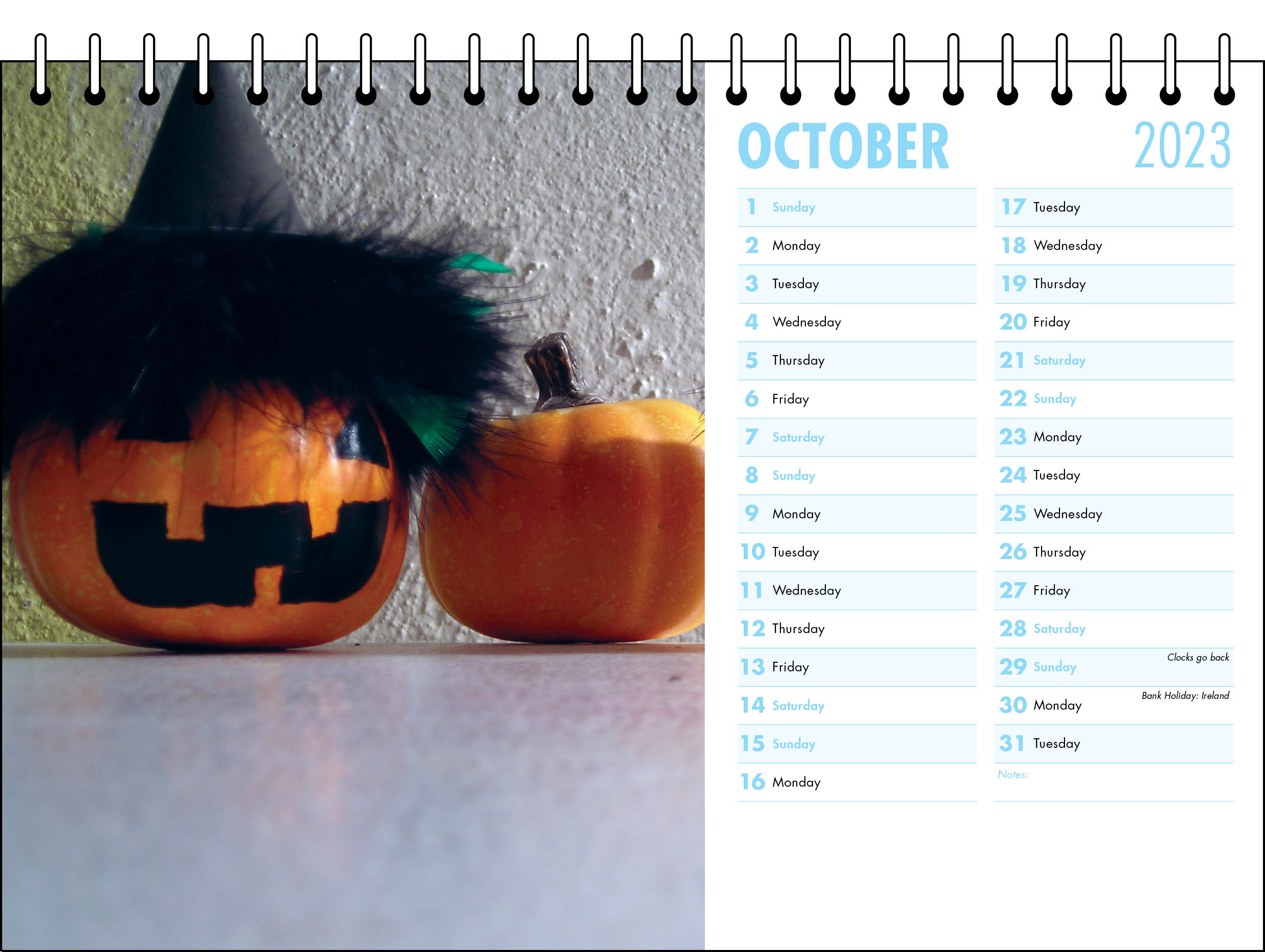 Picture of Desk Calendar D05 Sky Blue
