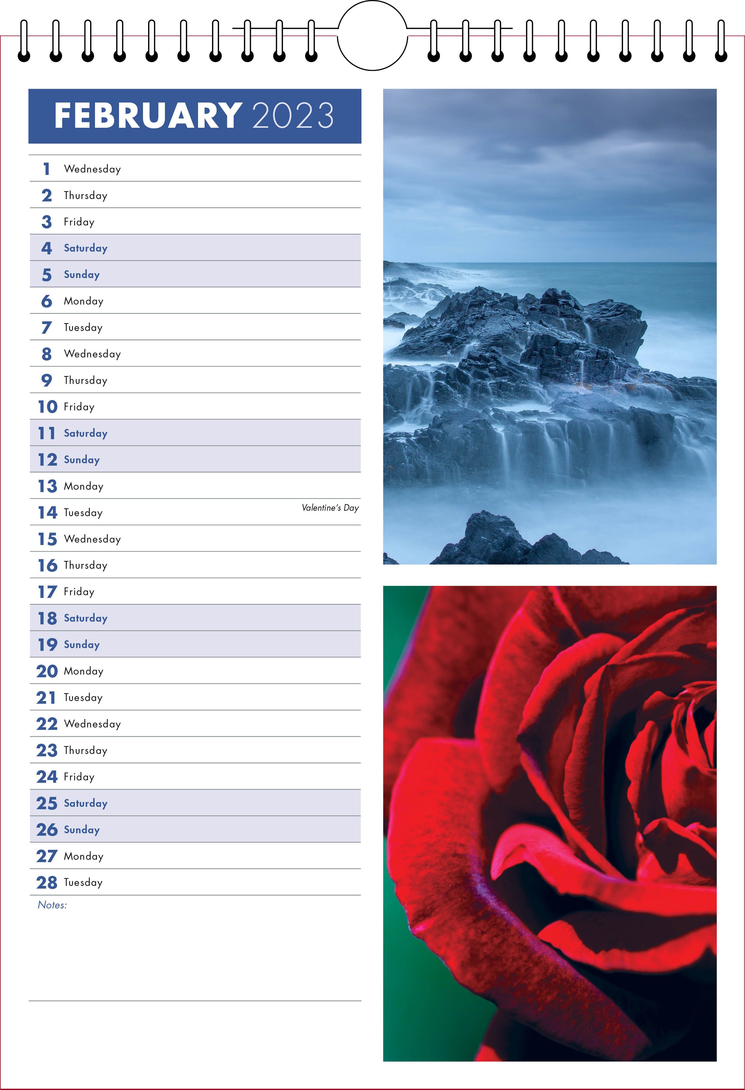 Picture of Spiral Calendar S22 Blue