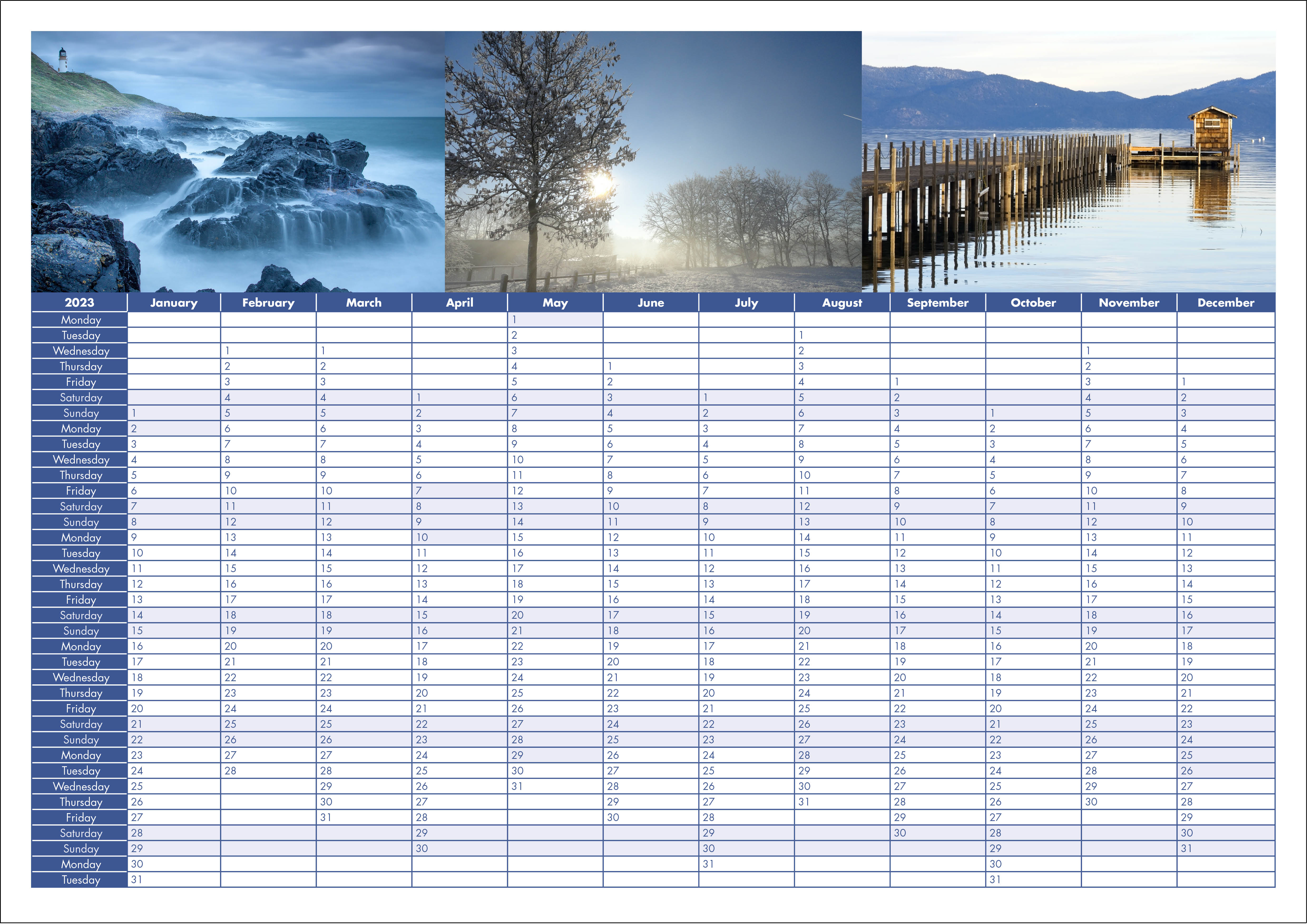 Picture of Yearplanner W08 Blue