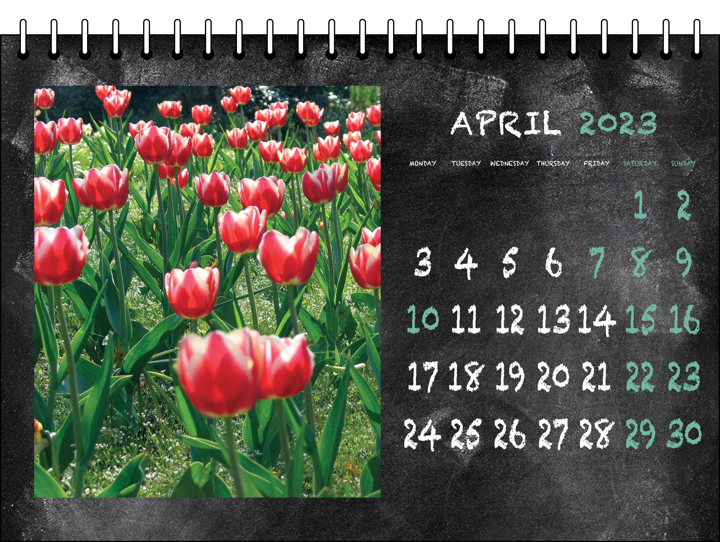 Picture of Desk Calendar D16 Green