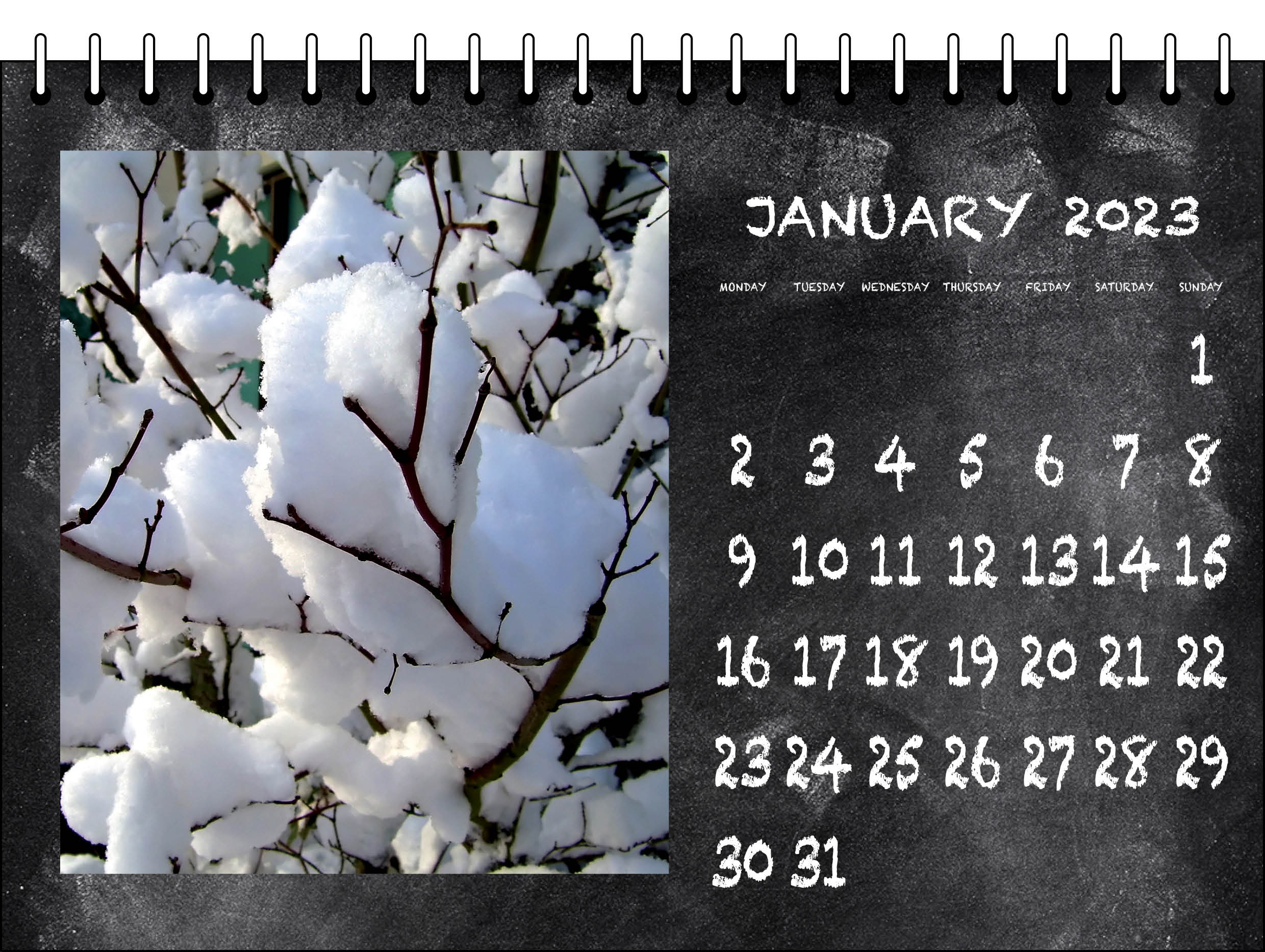 Picture of Desk Calendar D16 White