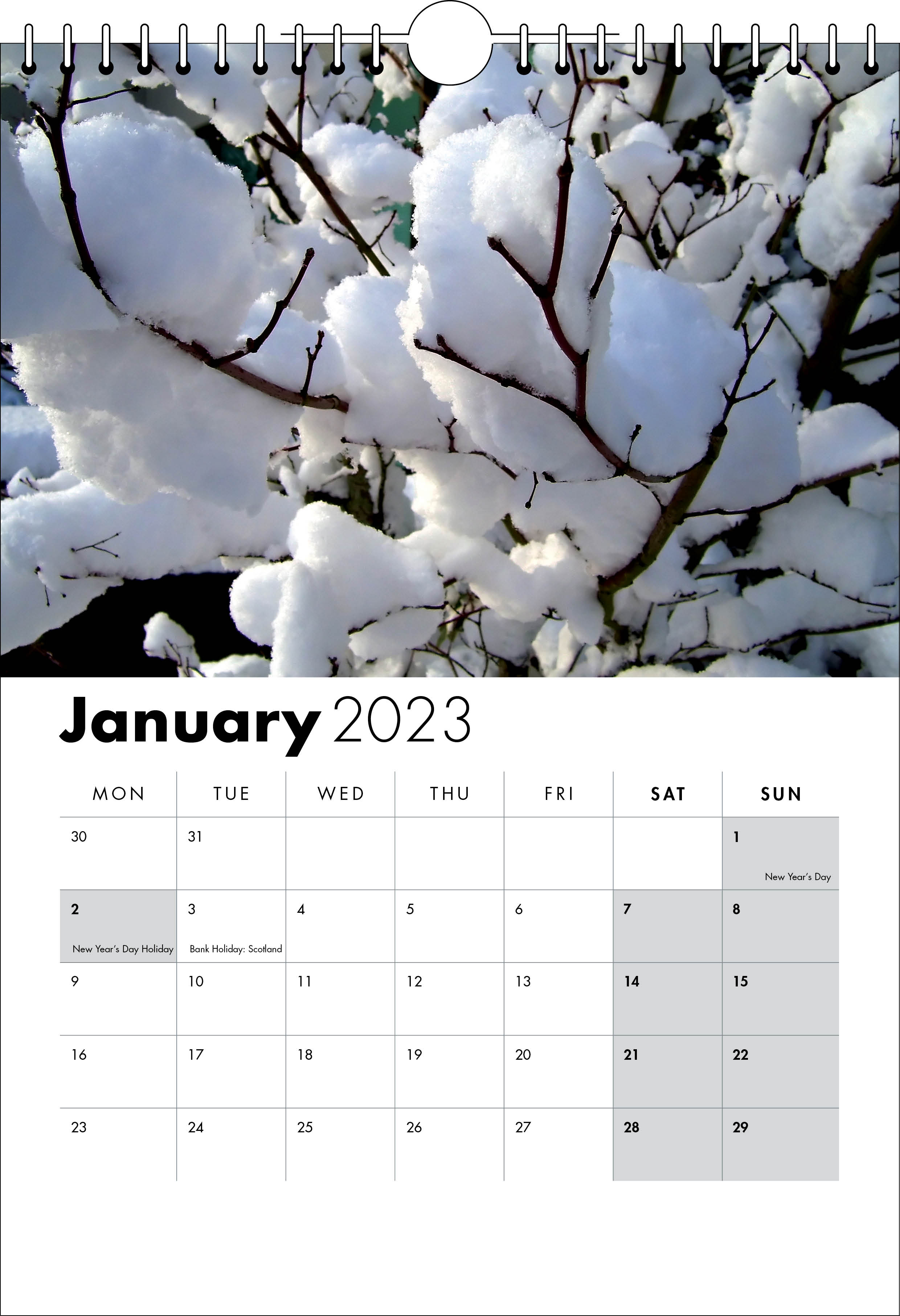 Picture of Spiral Calendar S07 Black
