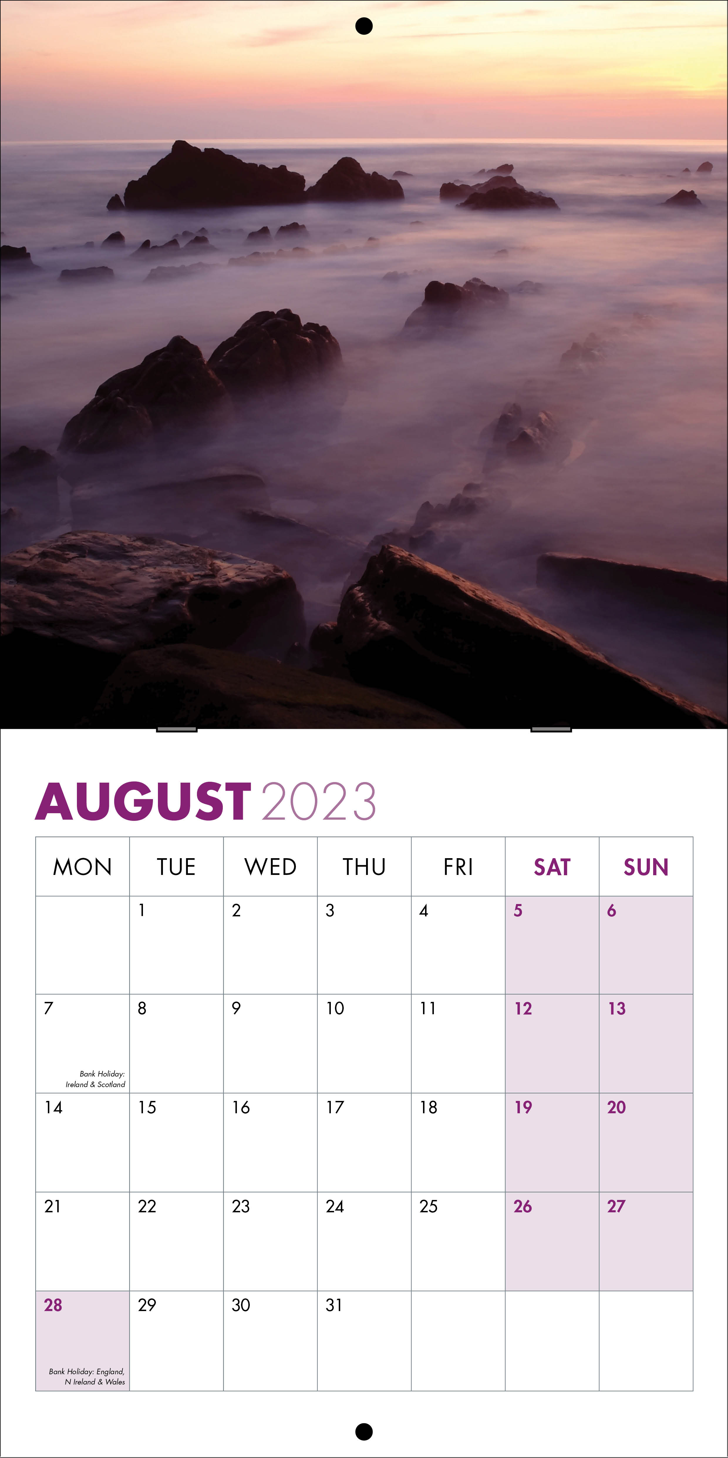 Picture of Square Booklet Calendar QB01 Purple
