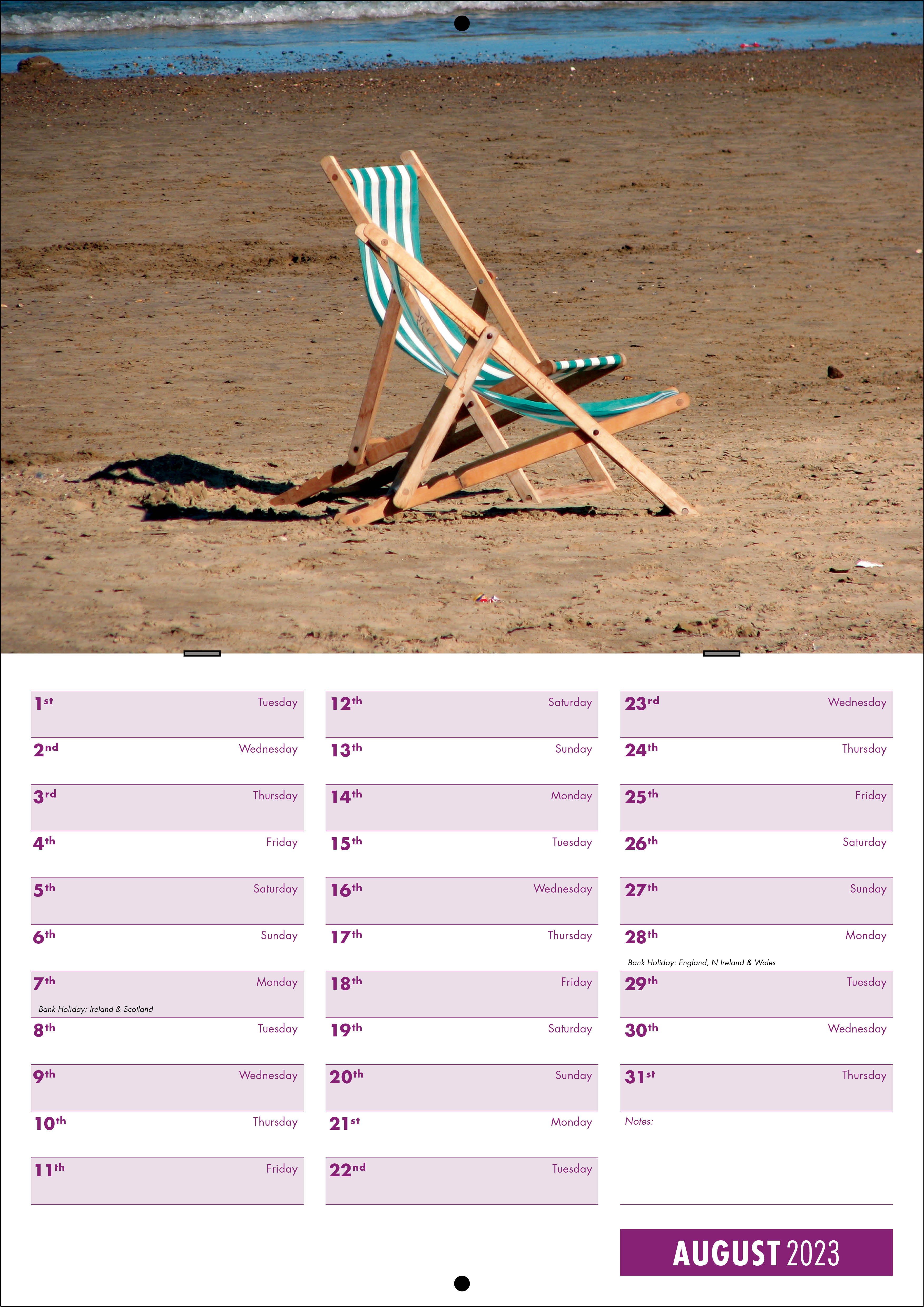 Picture of Booklet Calendar B04 Purple