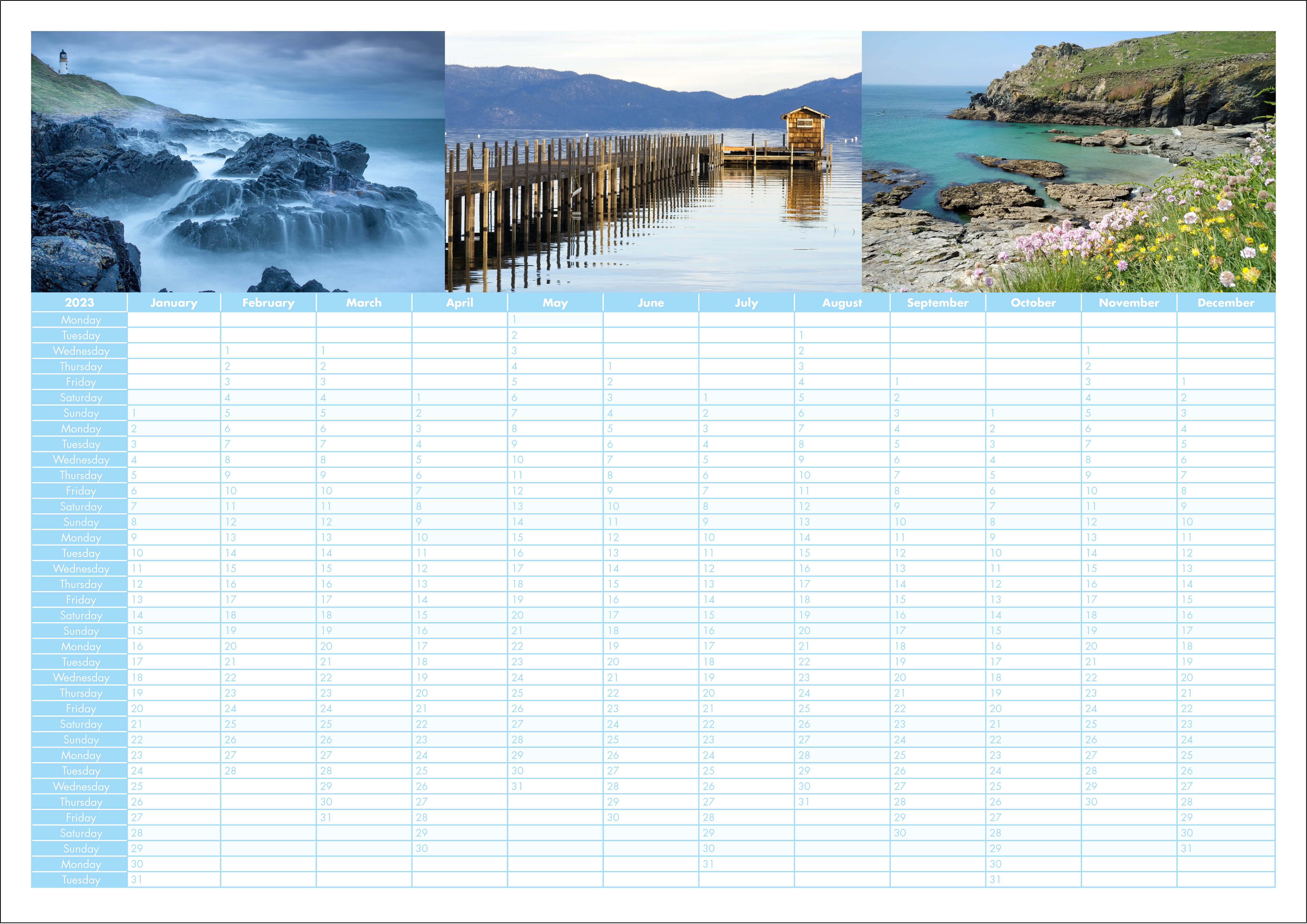 Picture of Yearplanner W08 Sky Blue