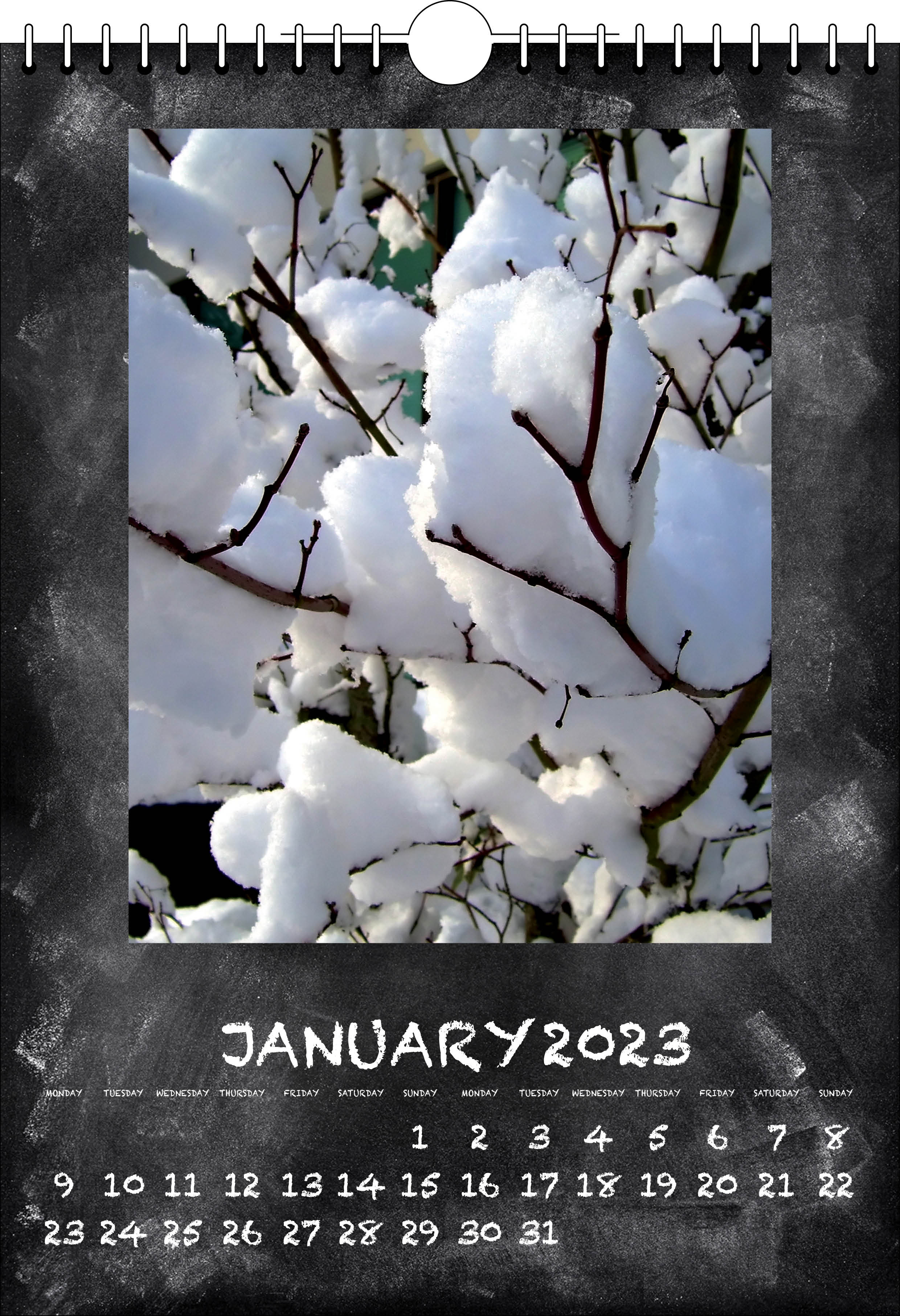 Picture of Spiral Calendar S16 White