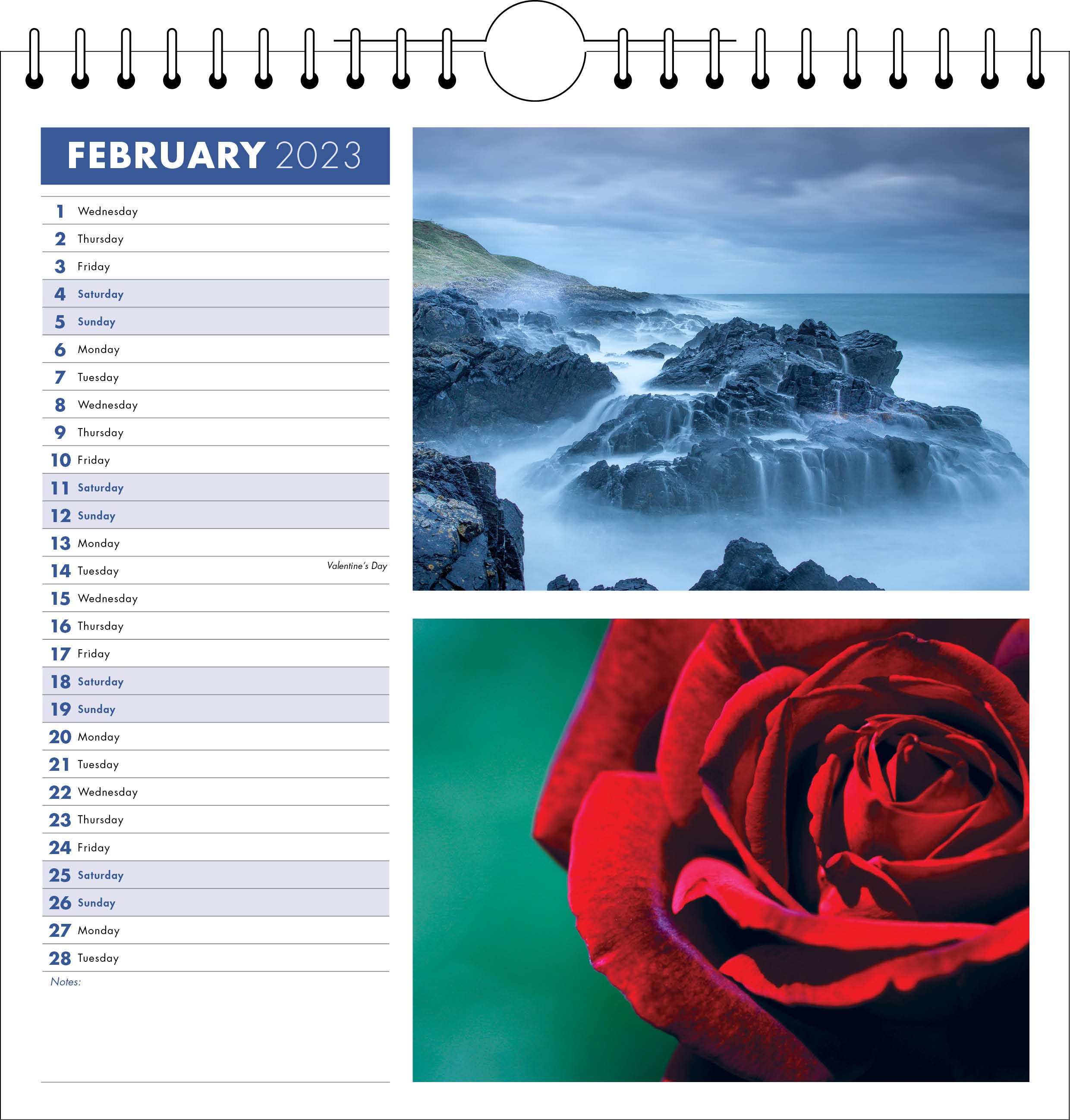 Picture of Spiral Calendar Q22 Blue