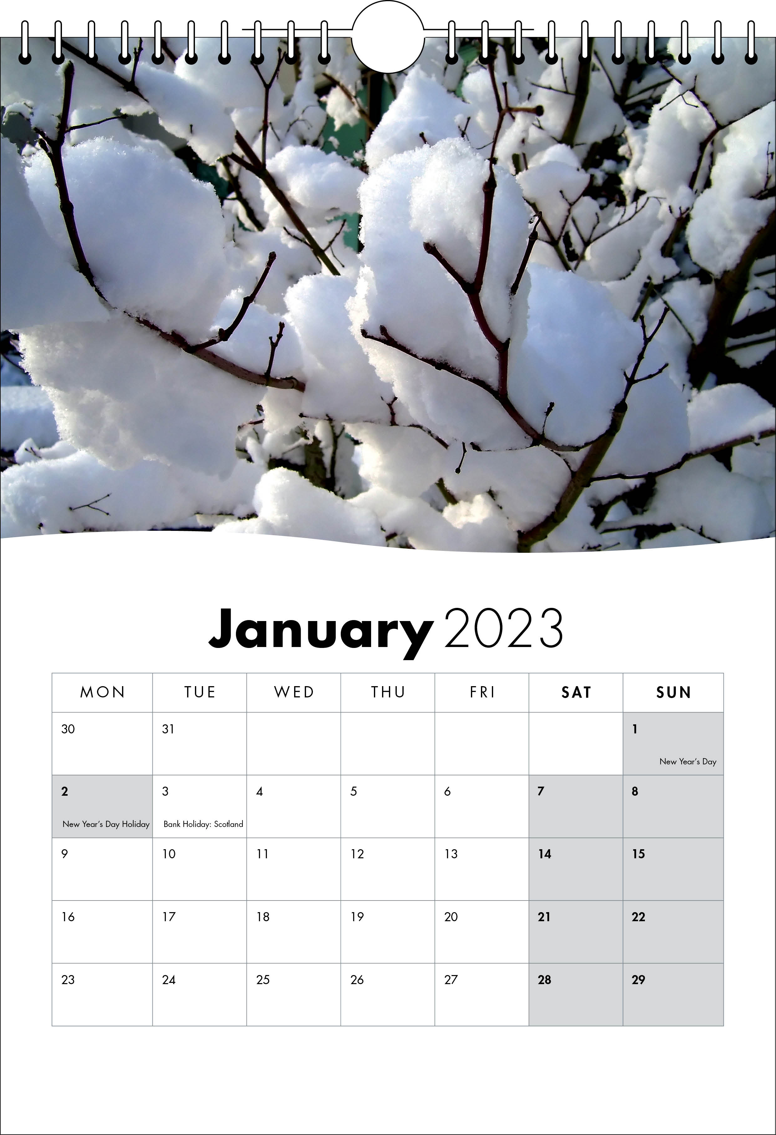 Picture of Spiral Calendar S21 Black