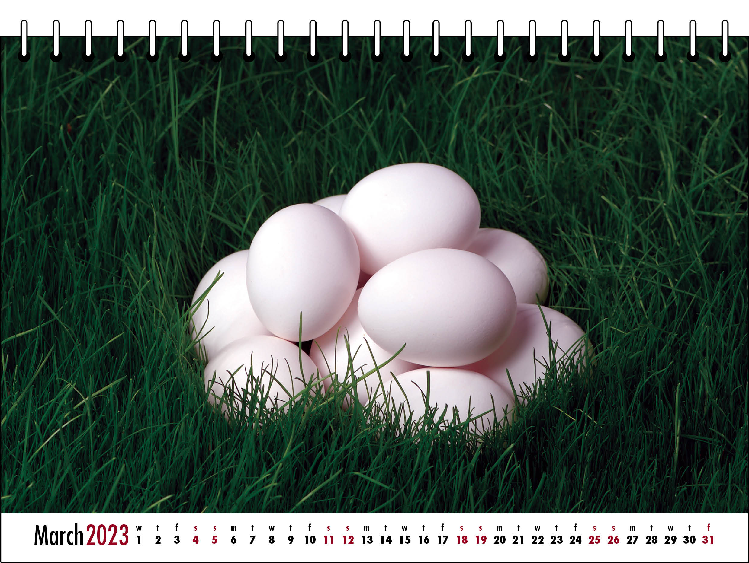 Picture of Desk Calendar D02 Burgundy