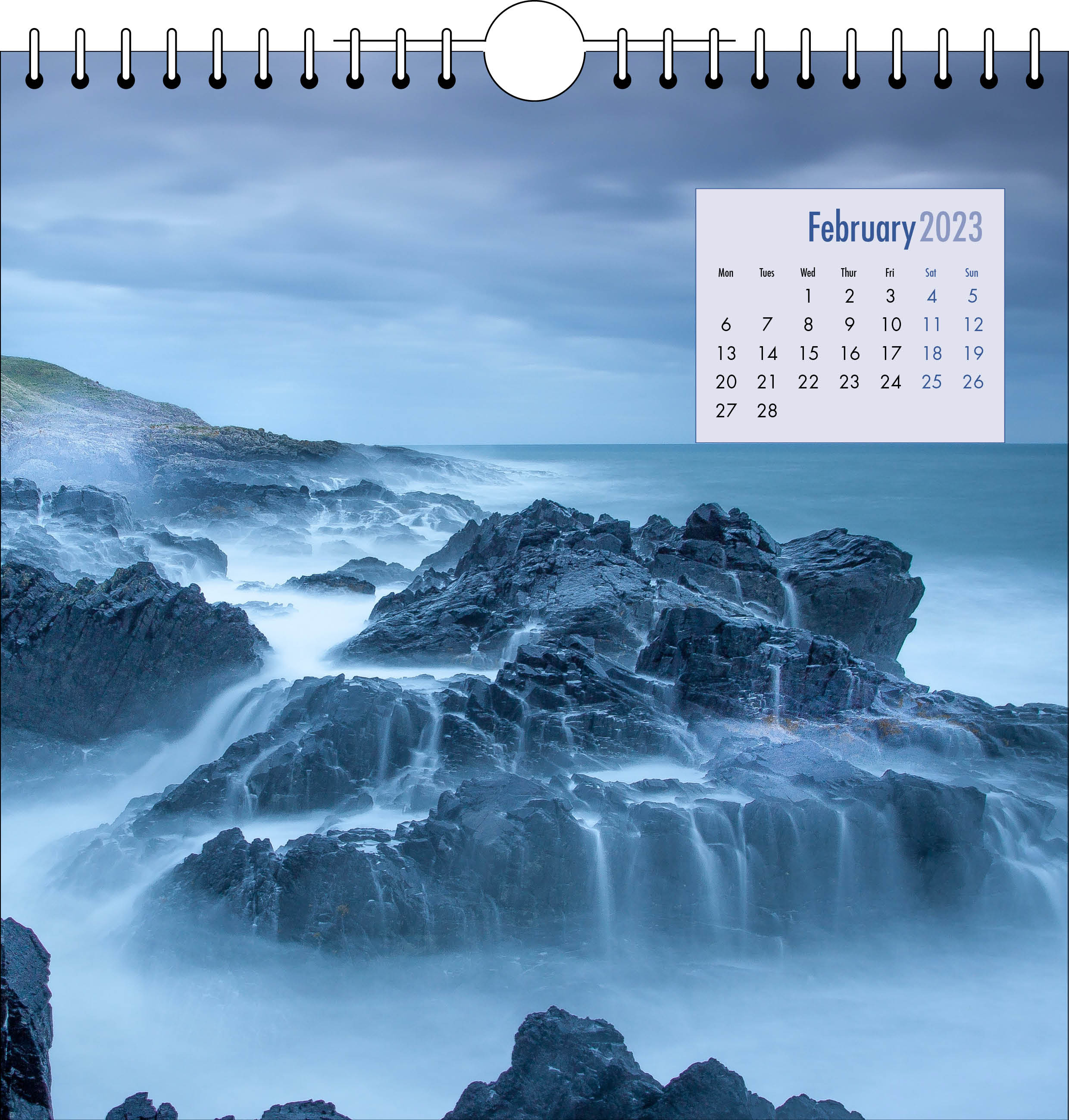 Picture of Spiral Calendar Q12 Blue
