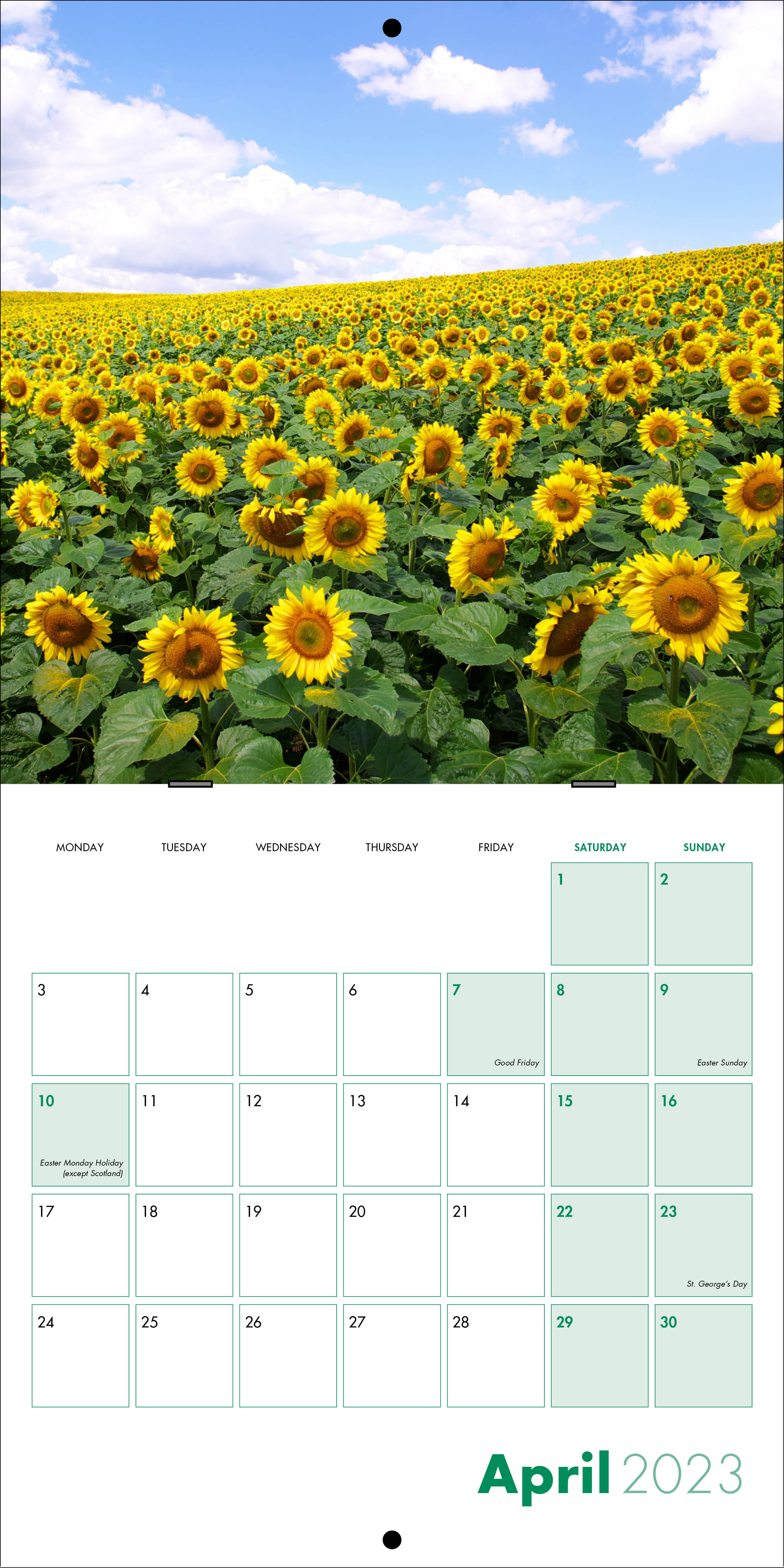 Picture of Square Booklet Calendar QB02 Green