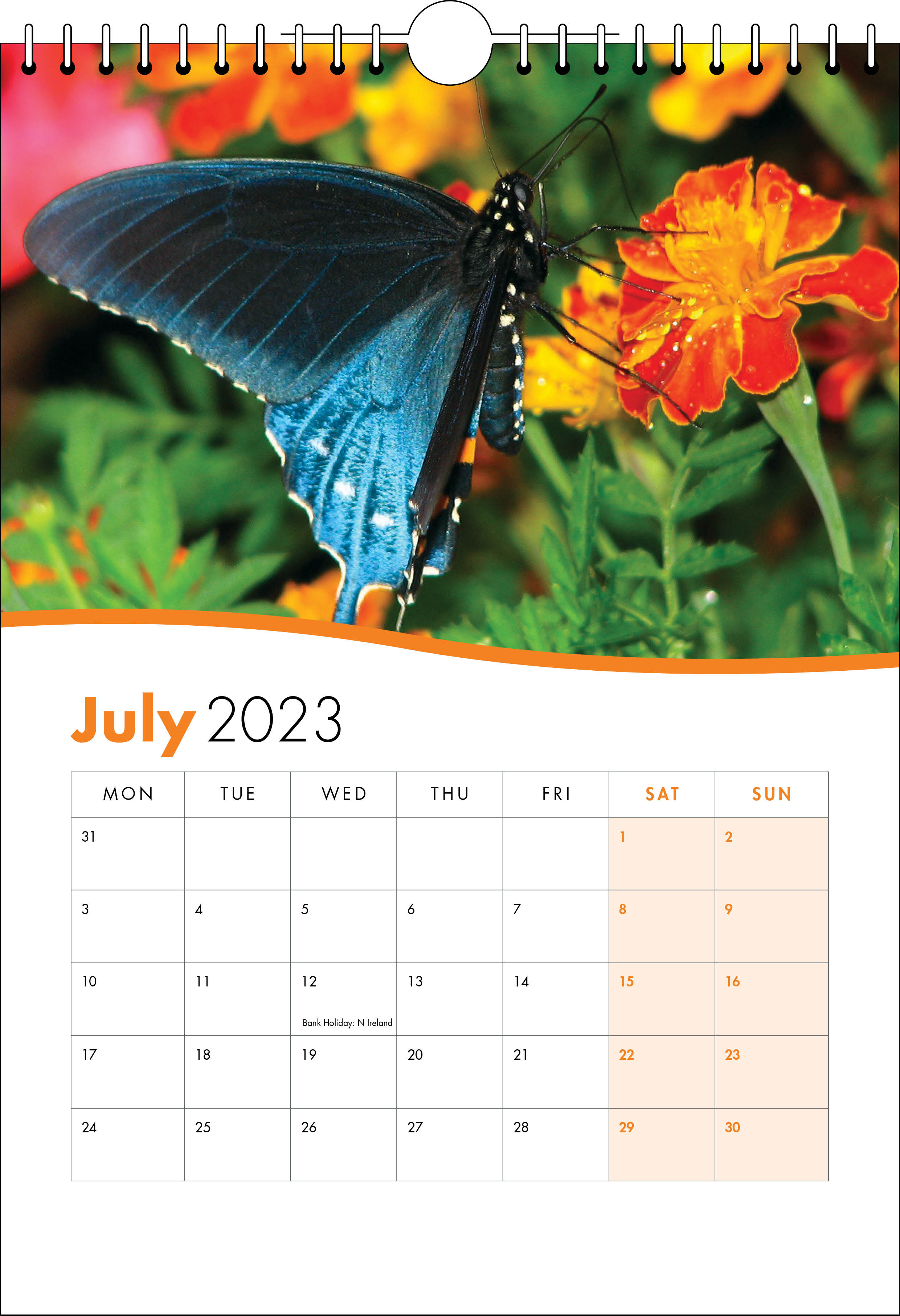 Picture of Spiral Calendar S01 Orange