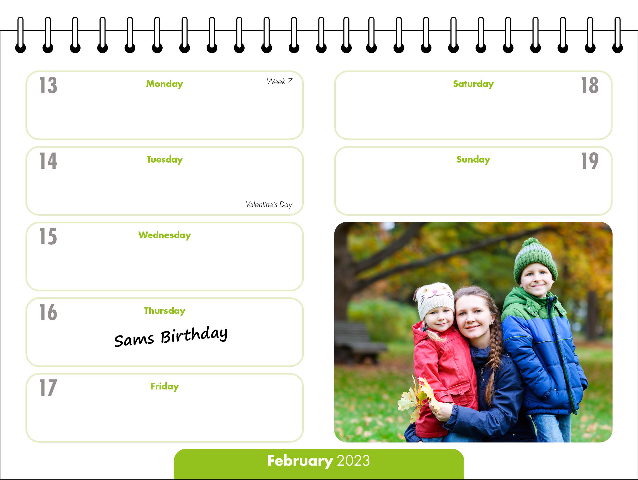 Picture of Memory Calendar MD02 Green