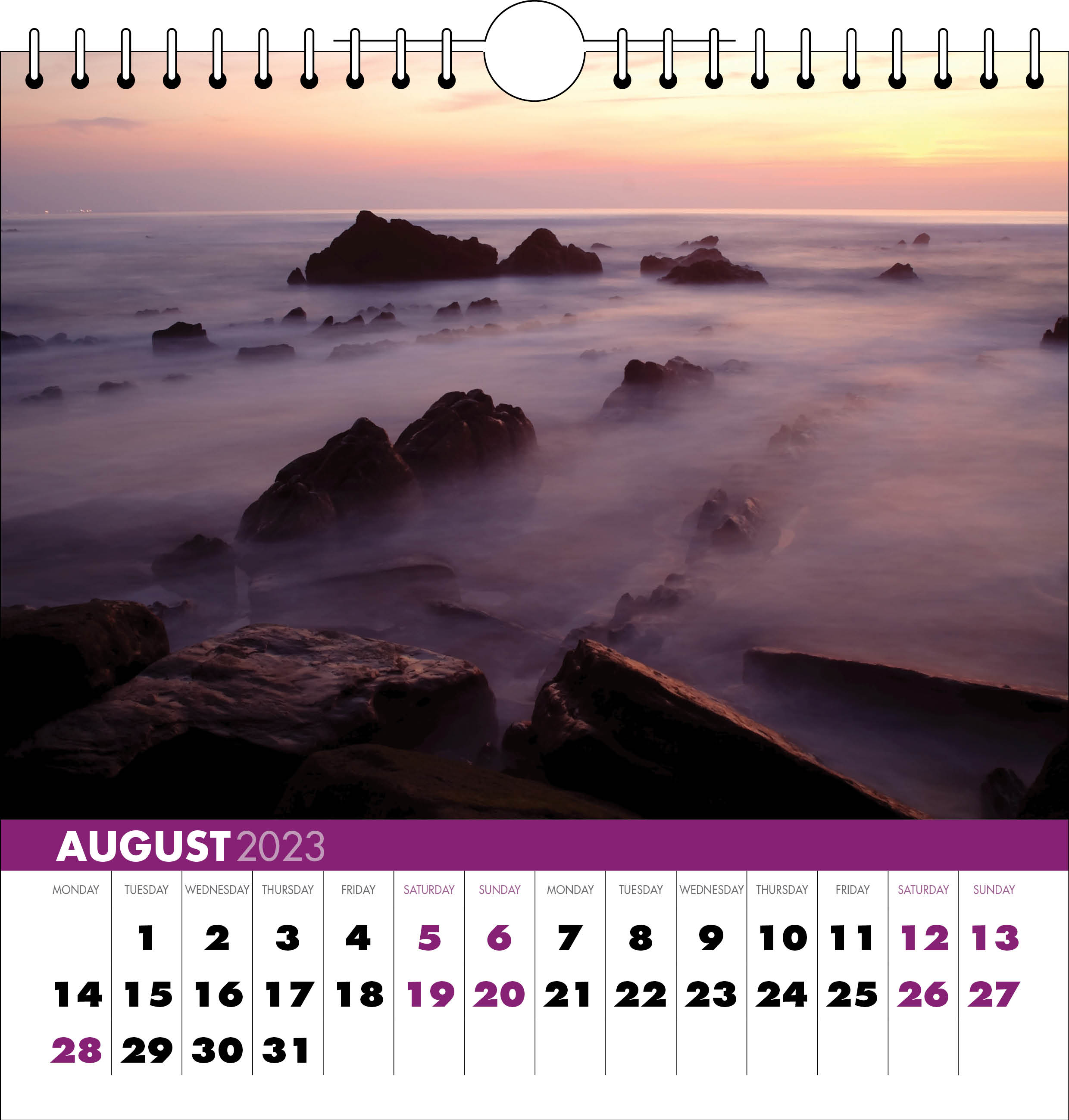 Picture of Spiral Calendar Q05 Purple