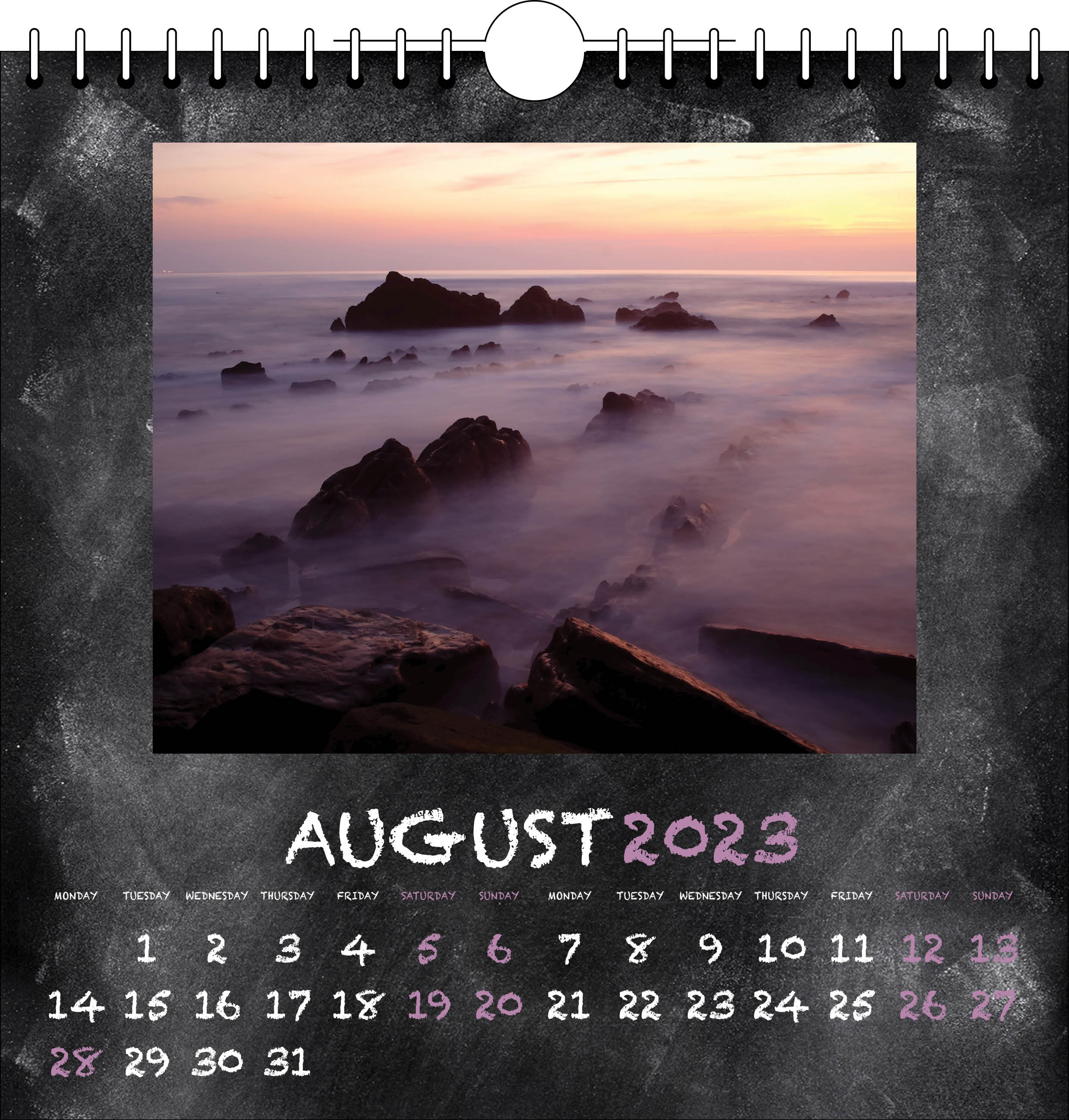 Picture of Spiral Calendar Q16 Purple