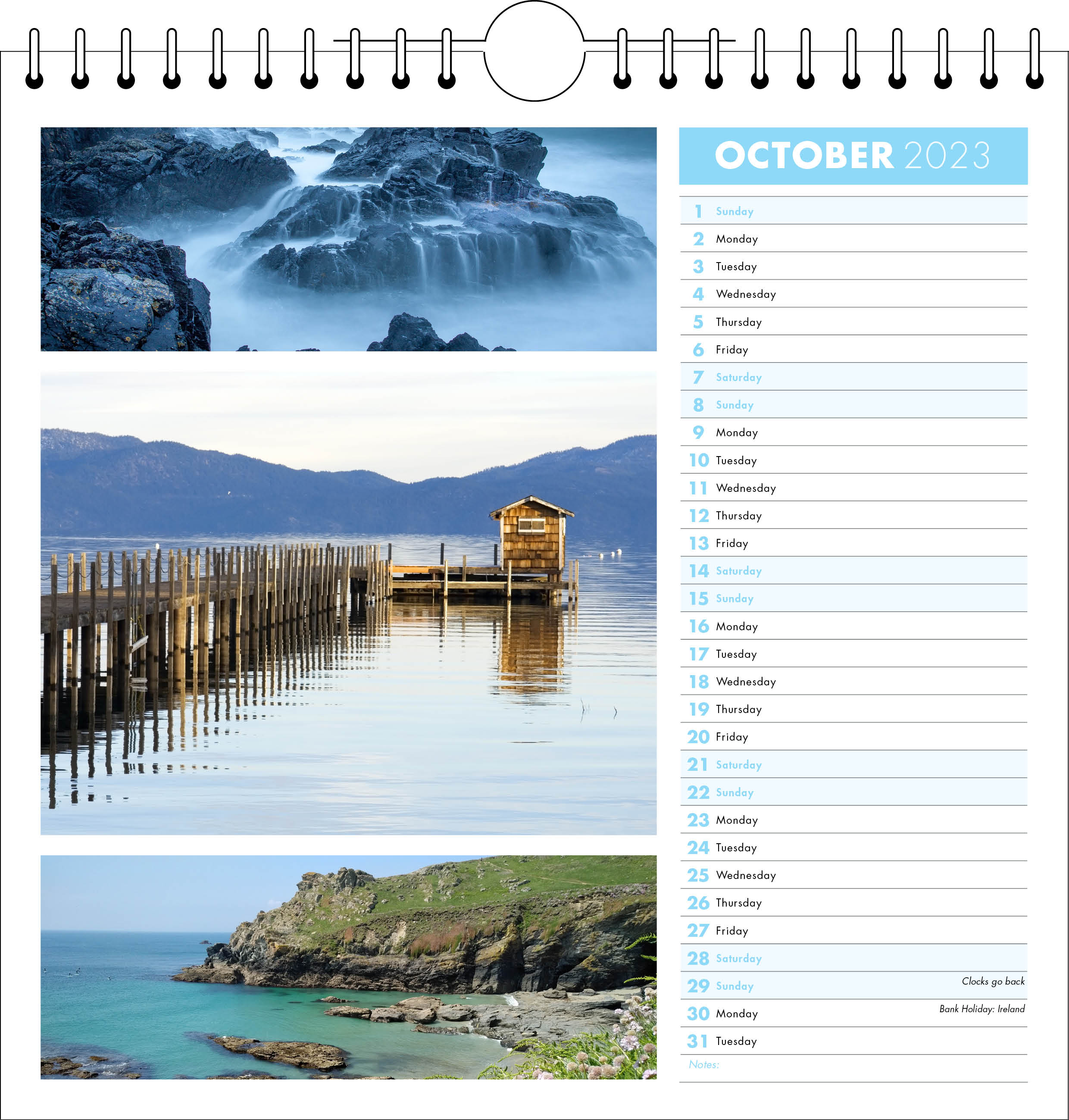 Picture of Spiral Calendar Q20 Sky Blue