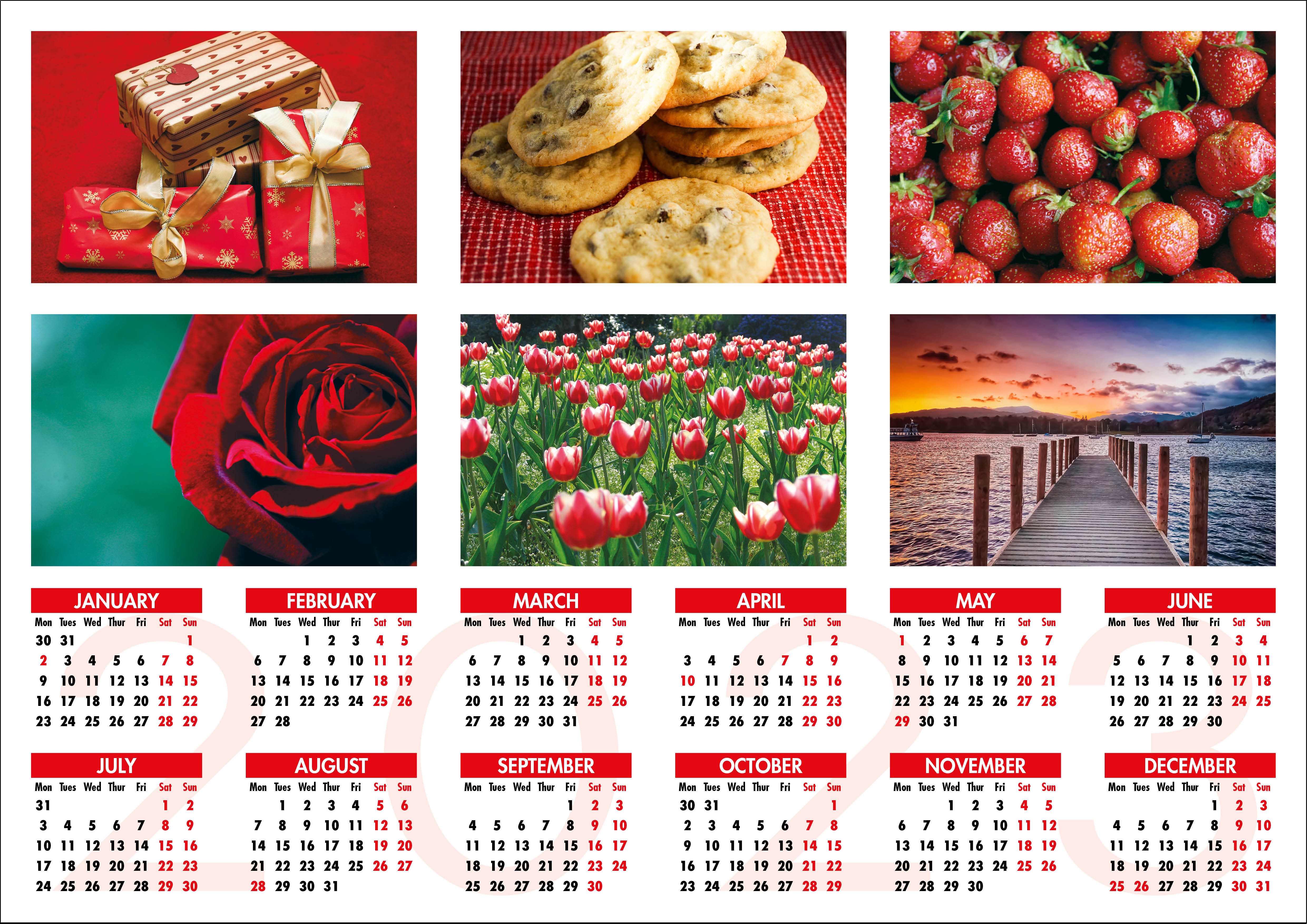 Picture of Yearplanner W06 Red