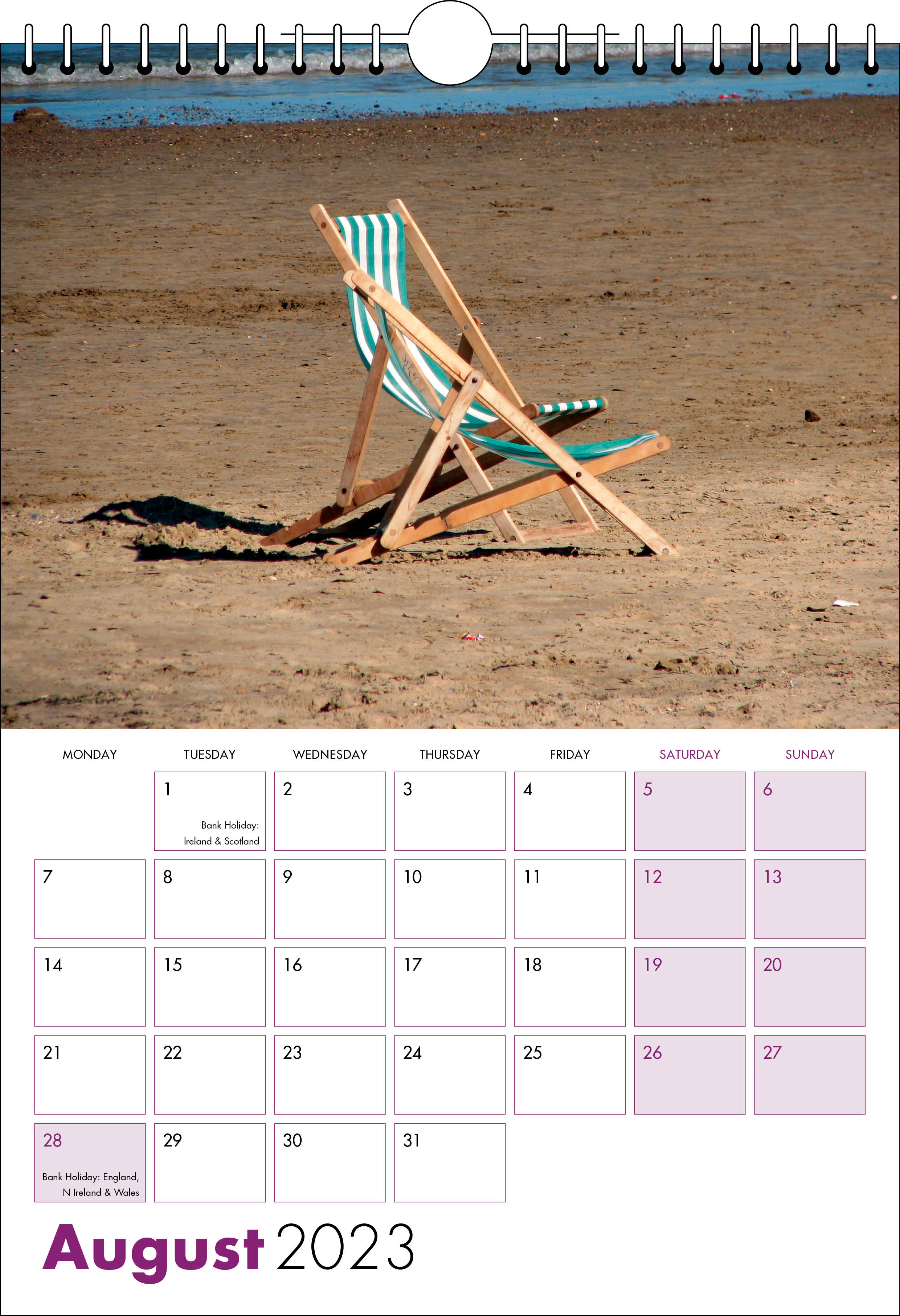 Picture of Spiral Calendar S08 Purple
