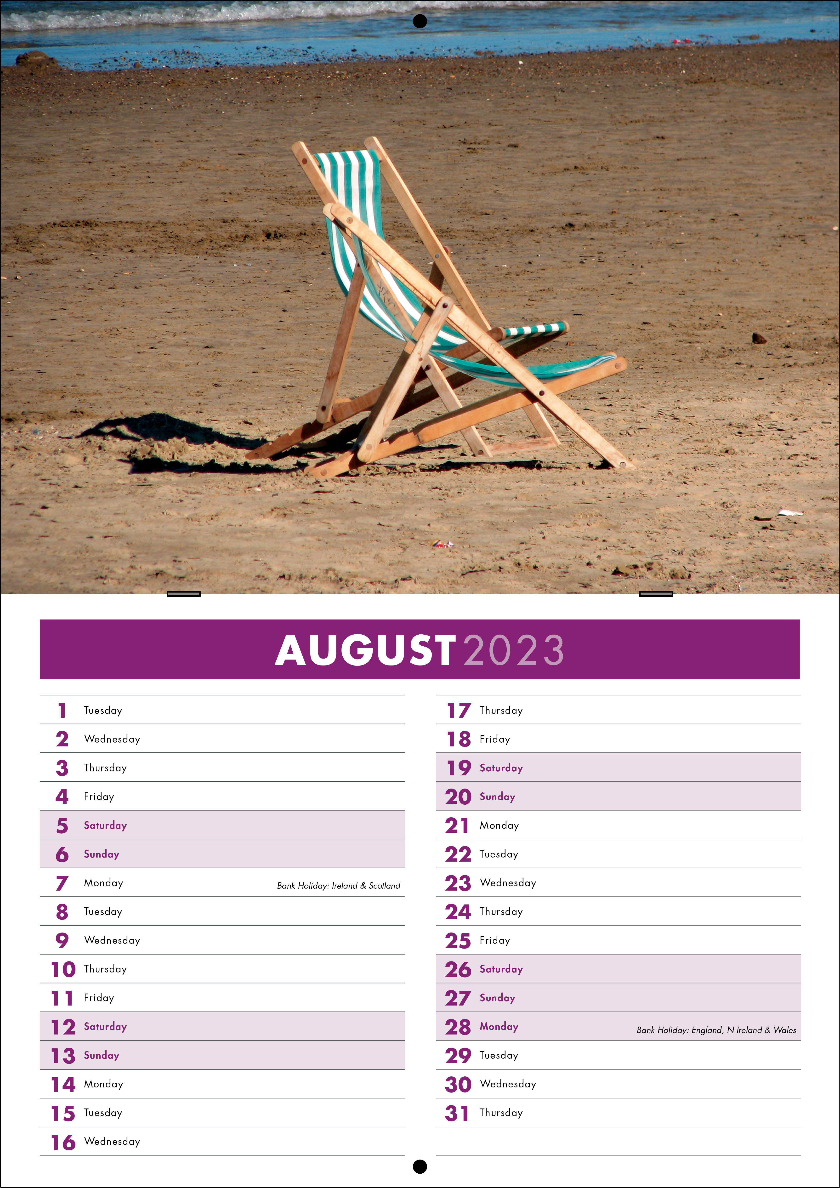 Picture of Booklet Calendar B06 Purple