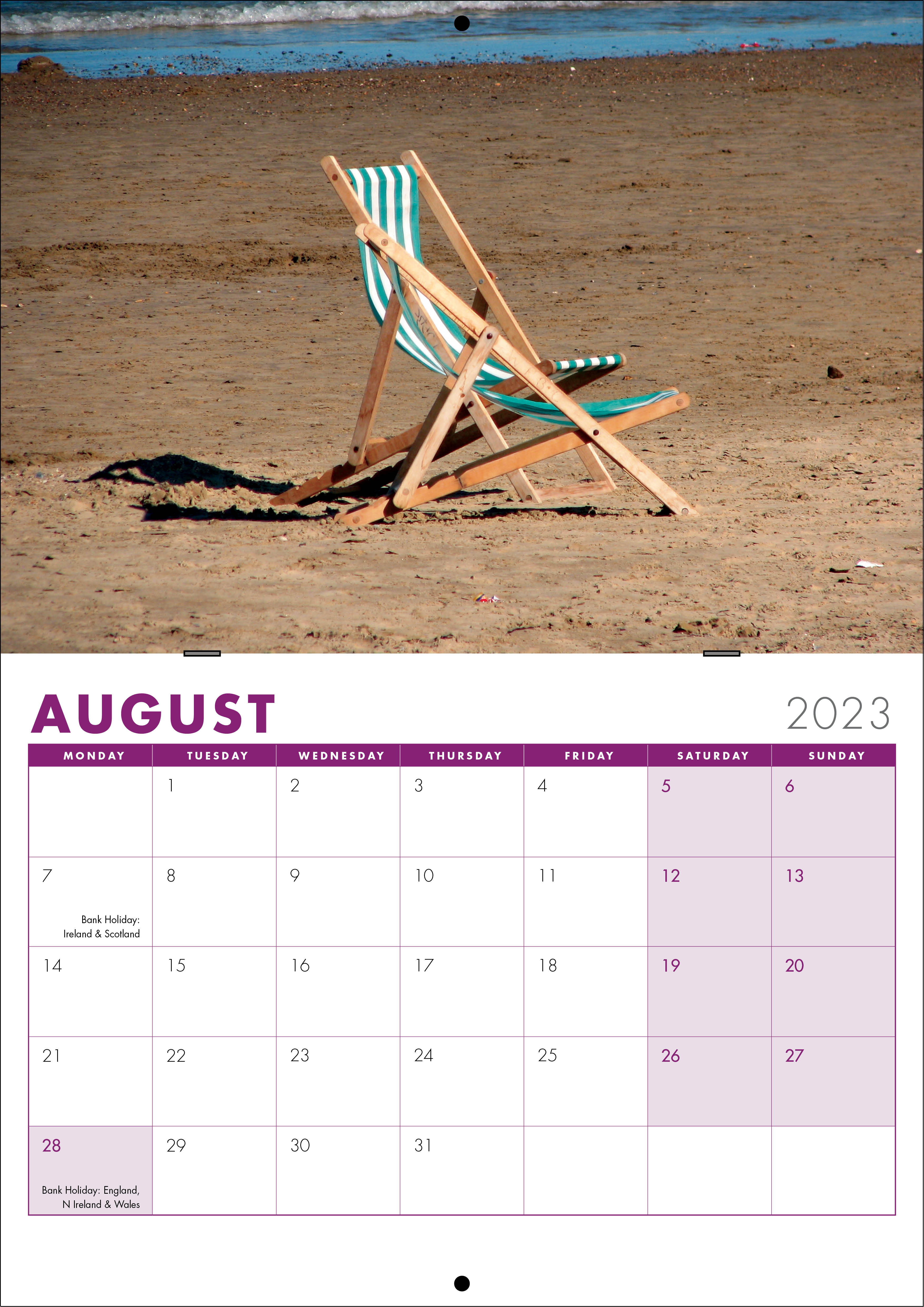 Picture of Booklet Calendar B01 Purple