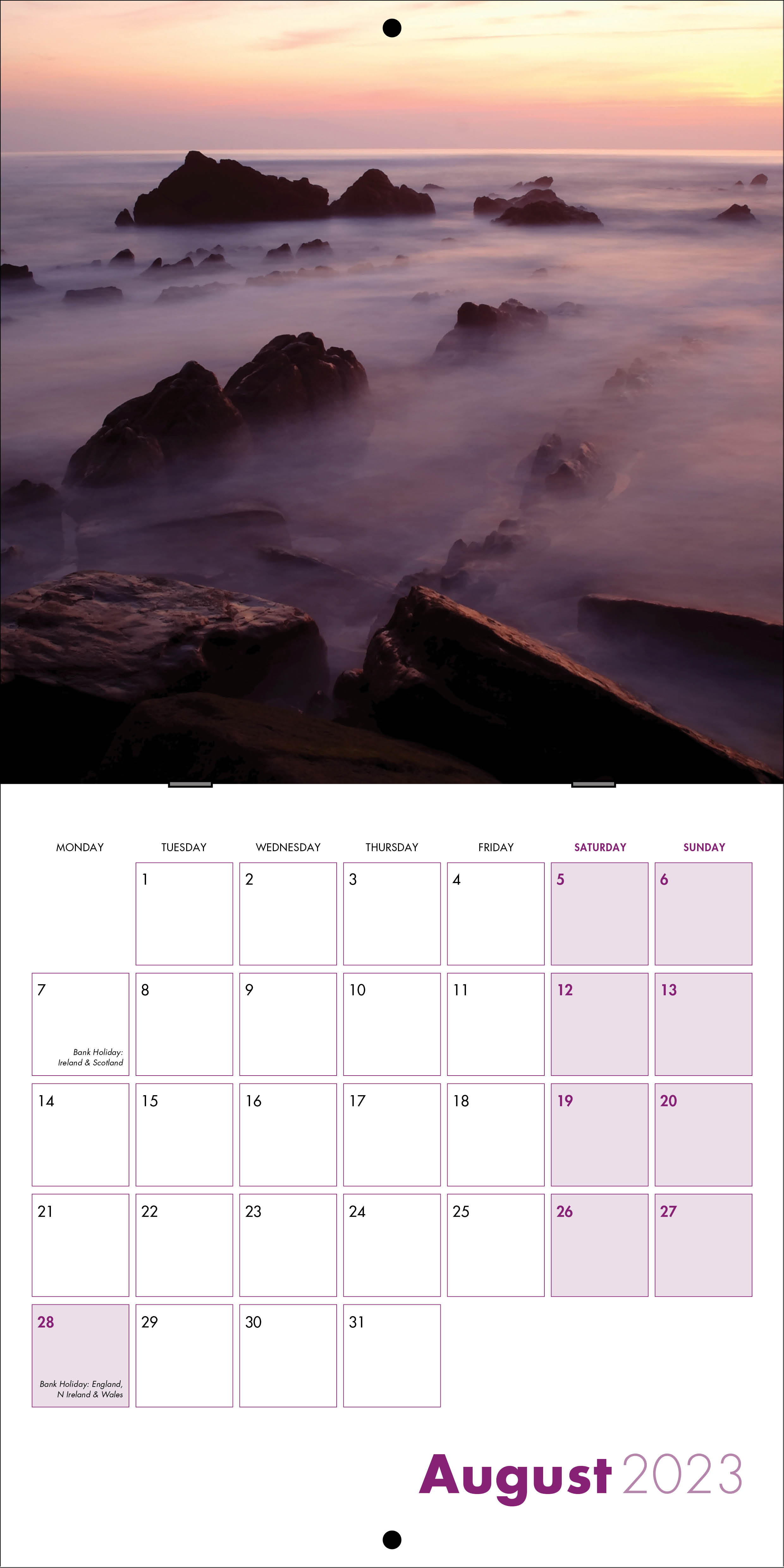 Picture of Square Booklet Calendar QB02 Purple