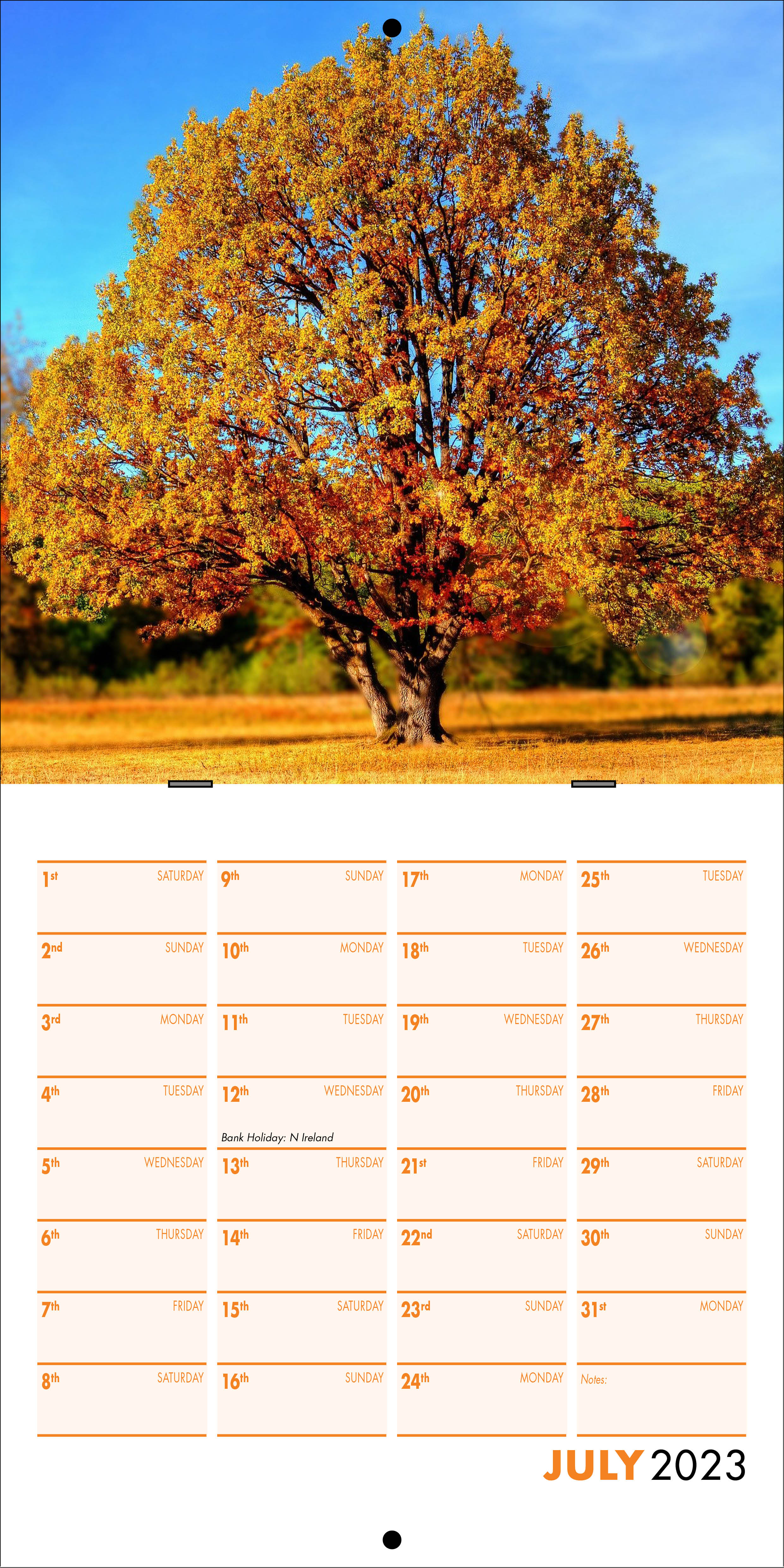 Picture of Square Booklet Calendar QB04 Orange