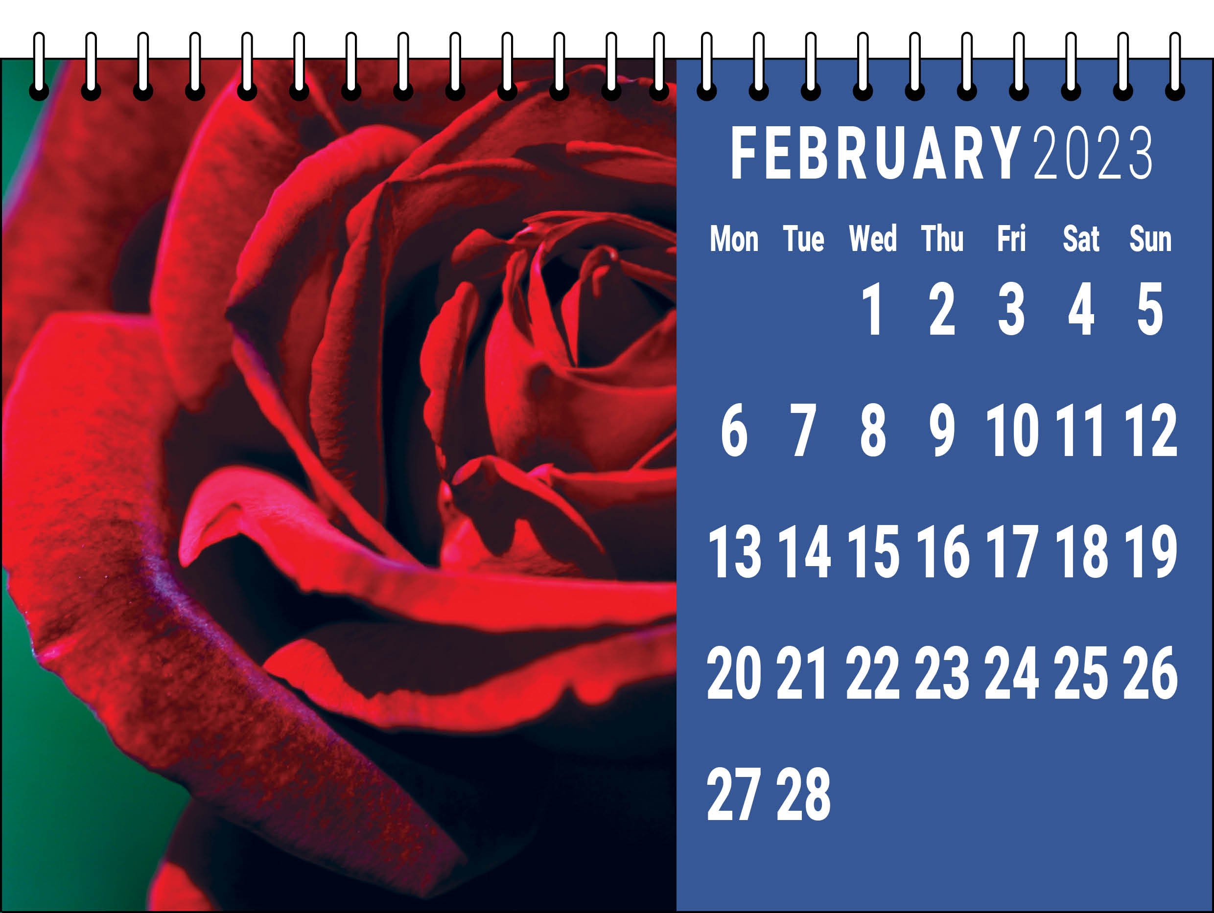 Picture of Desk Calendar D08 Blue