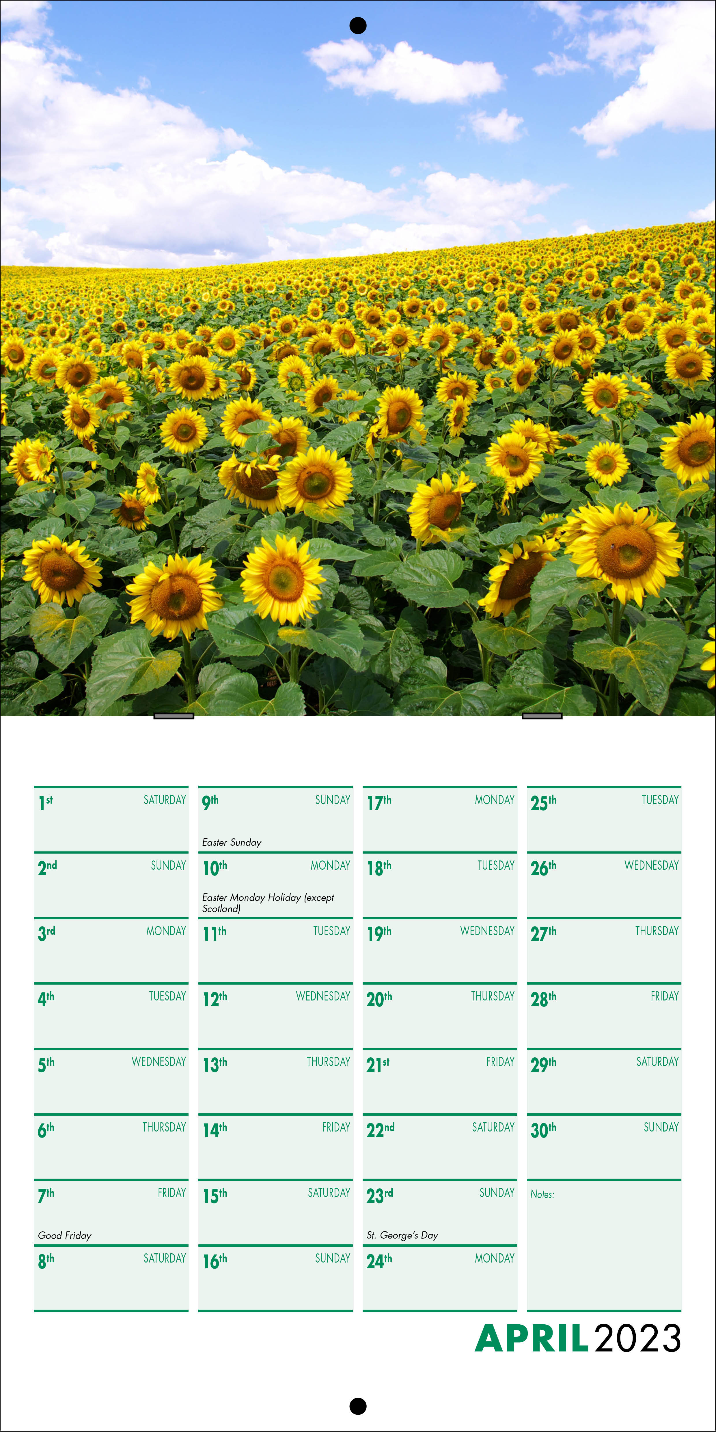 Picture of Square Booklet Calendar QB04 Green