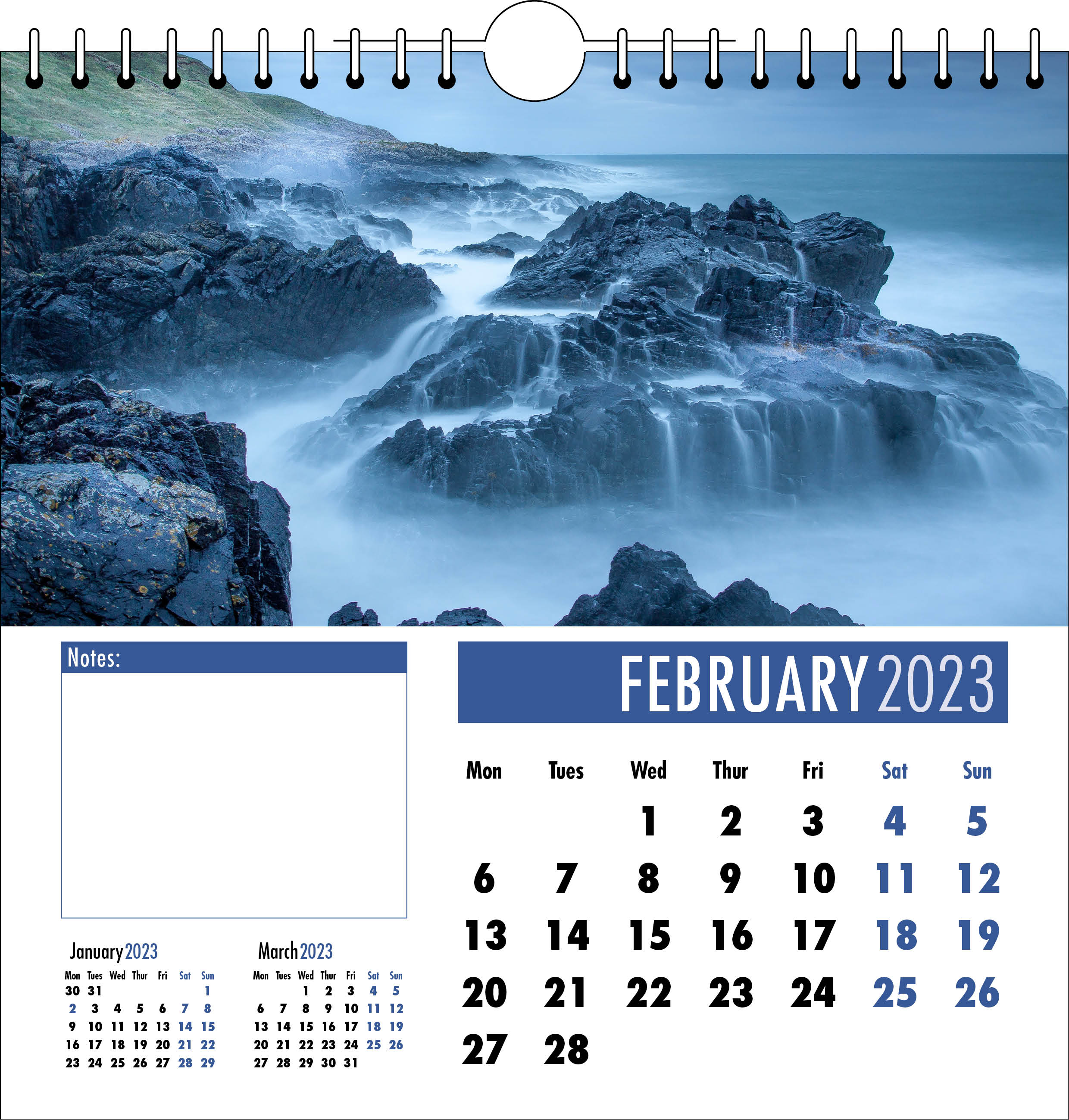 Picture of Spiral Calendar Q06 Blue