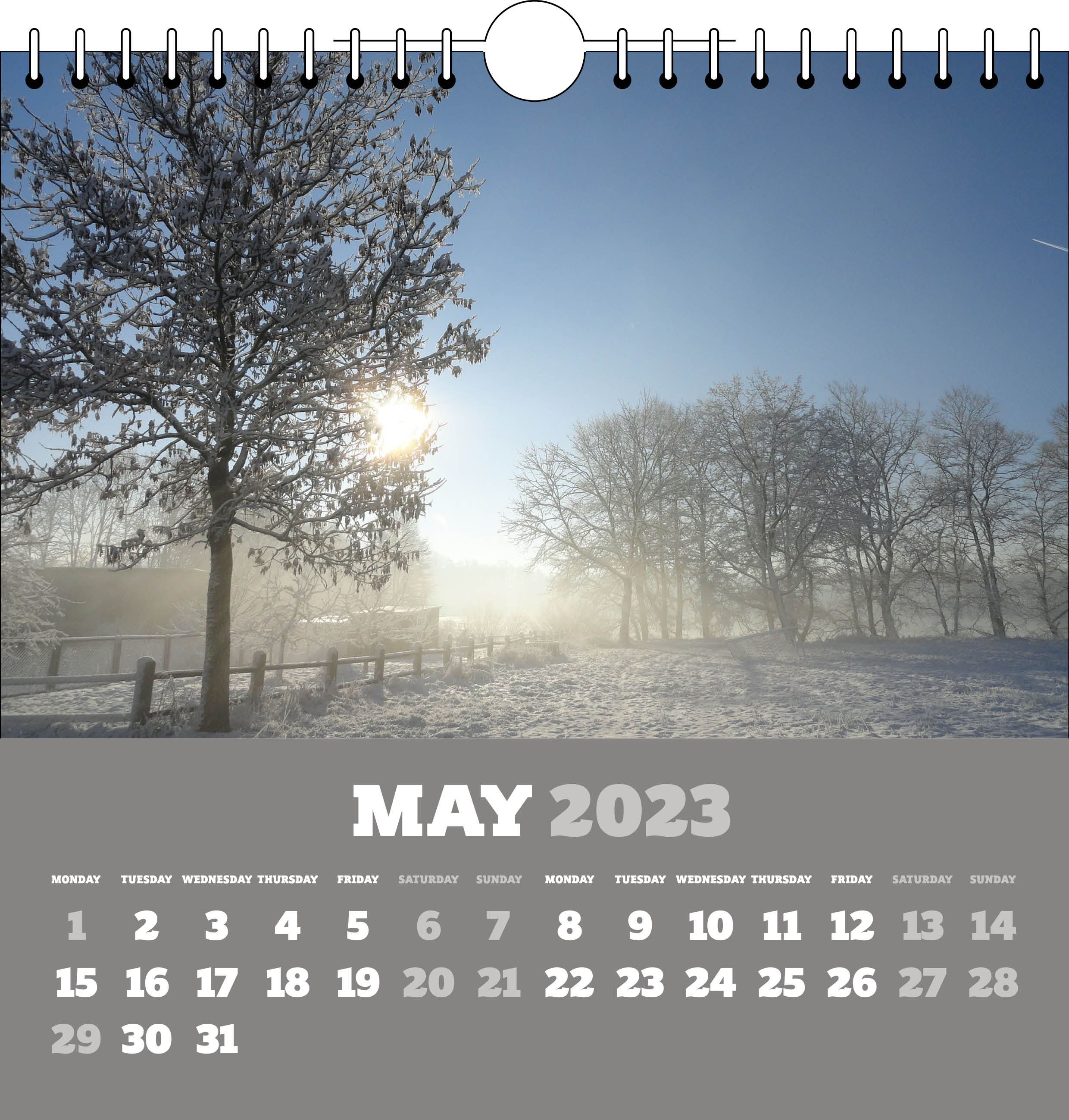 Picture of Spiral Calendar Q19 Grey