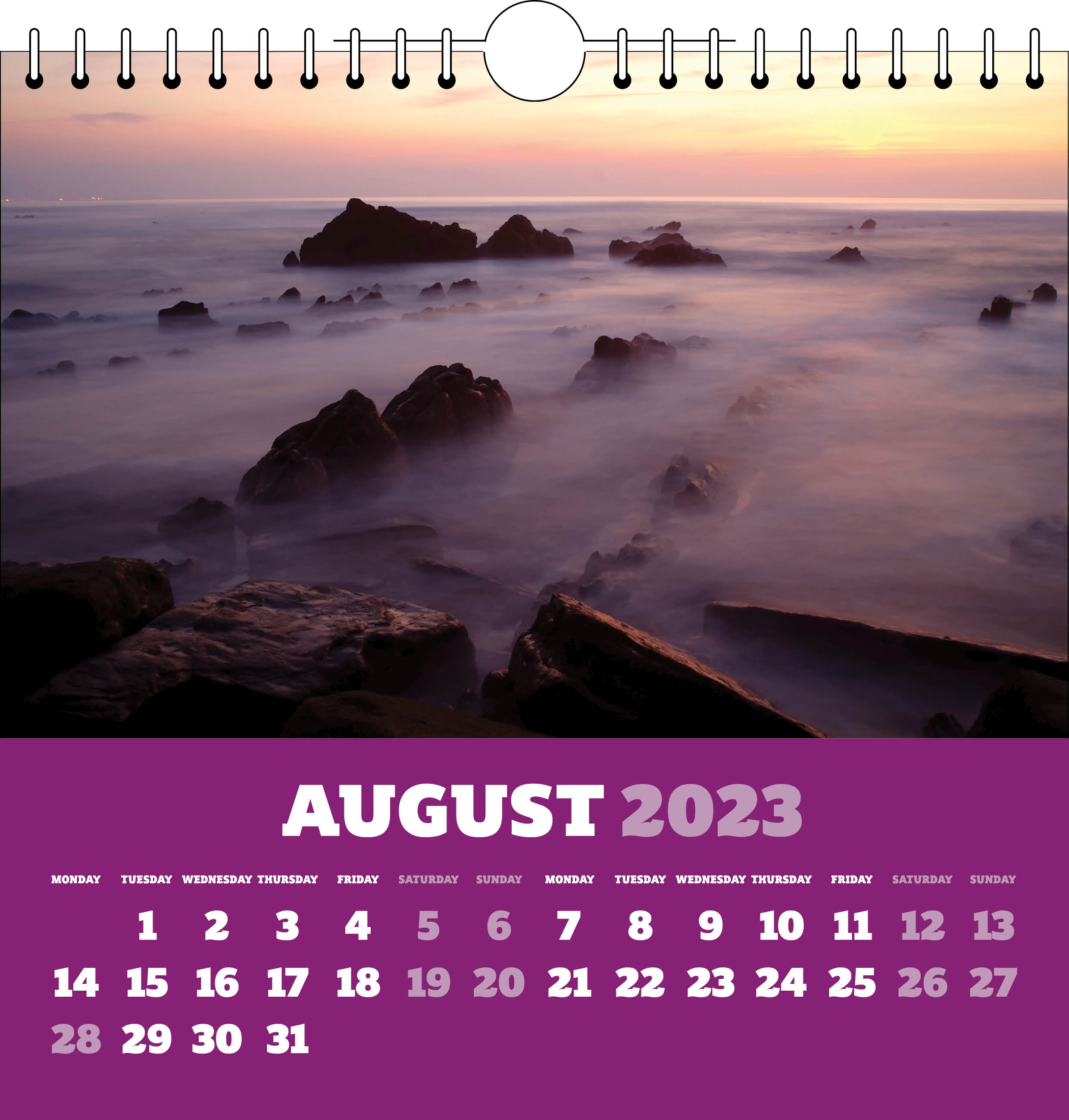Picture of Spiral Calendar Q19 Purple