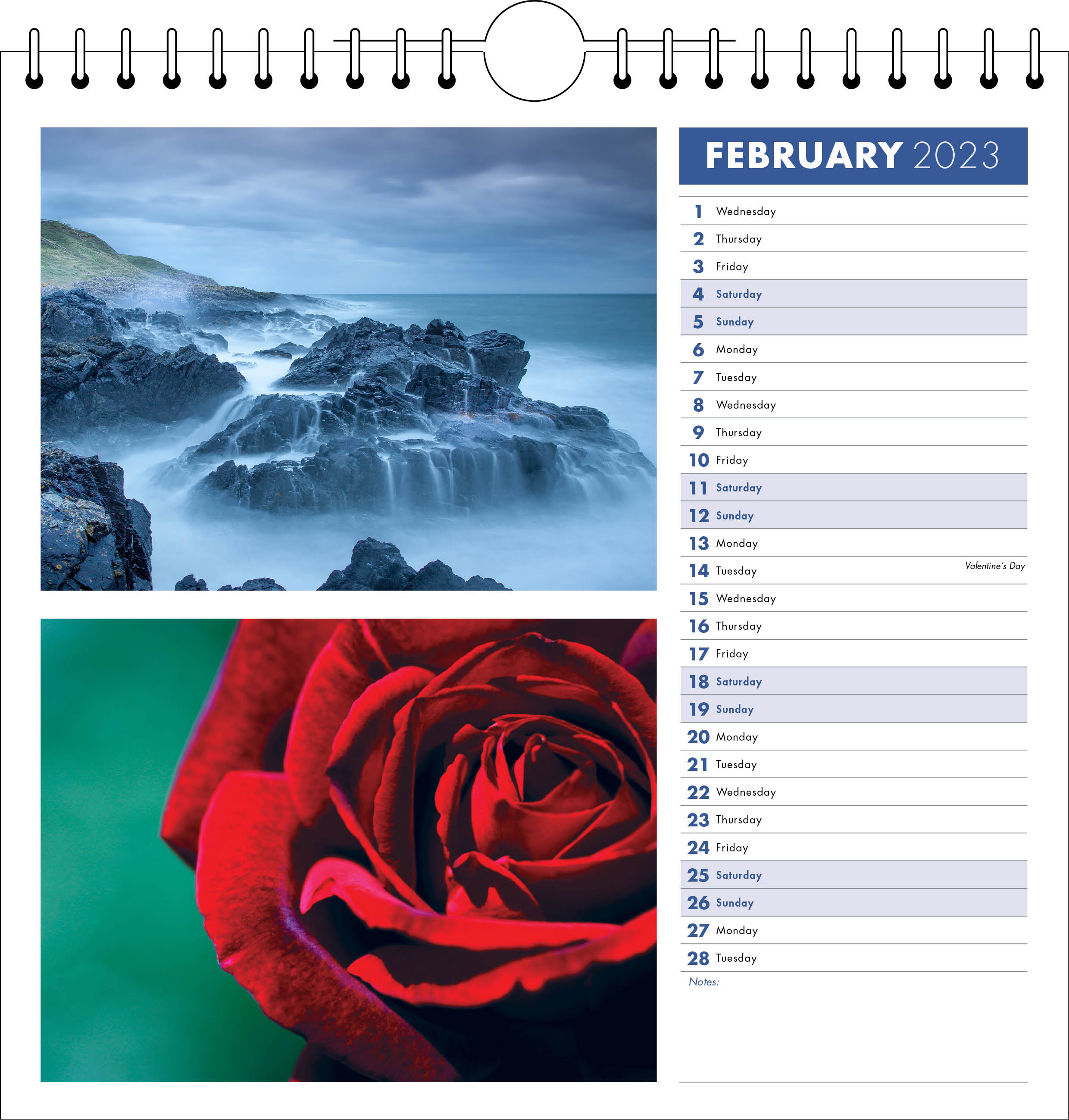 Picture of Spiral Calendar Q20 Blue