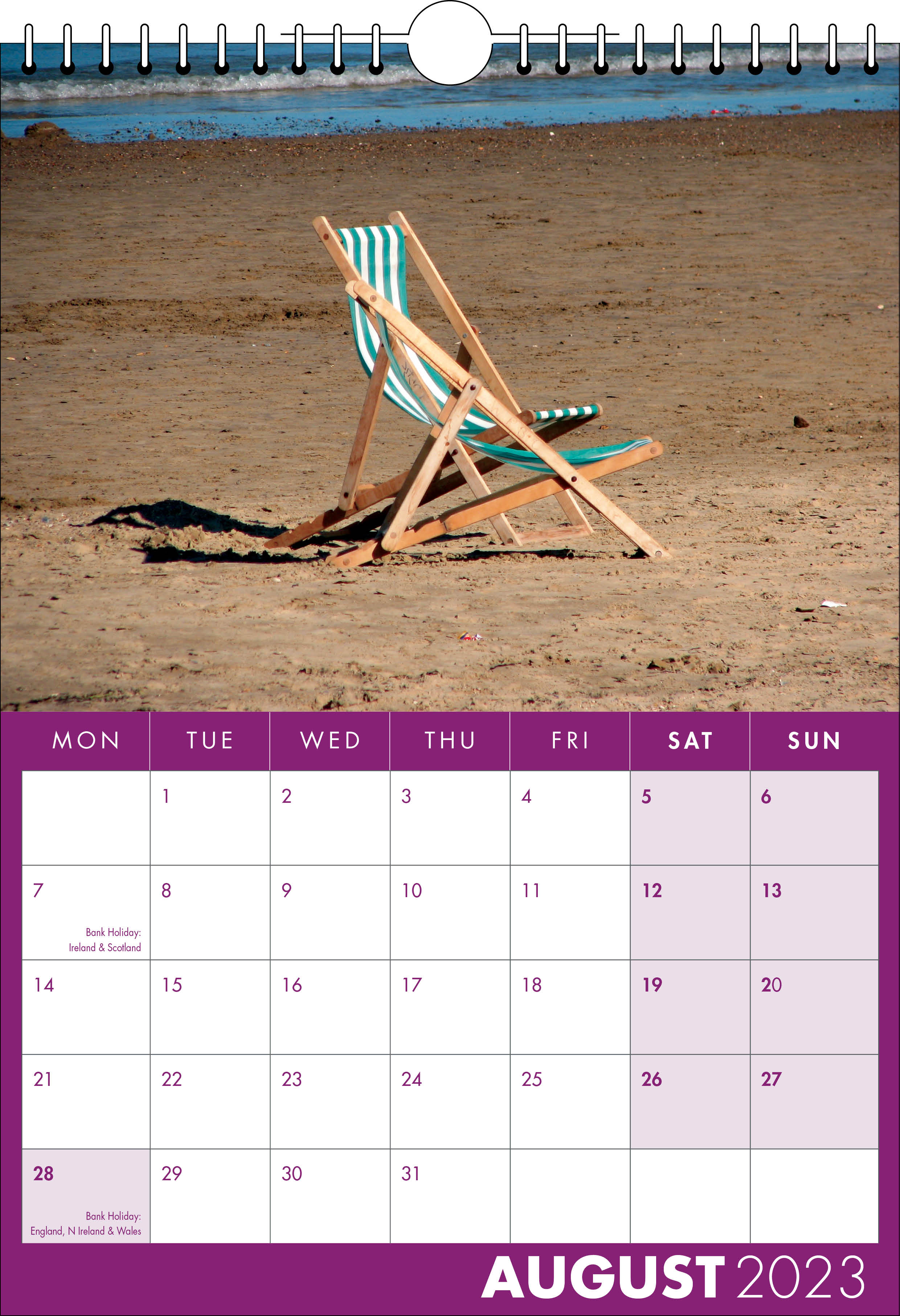 Picture of Spiral Calendar S17 Purple