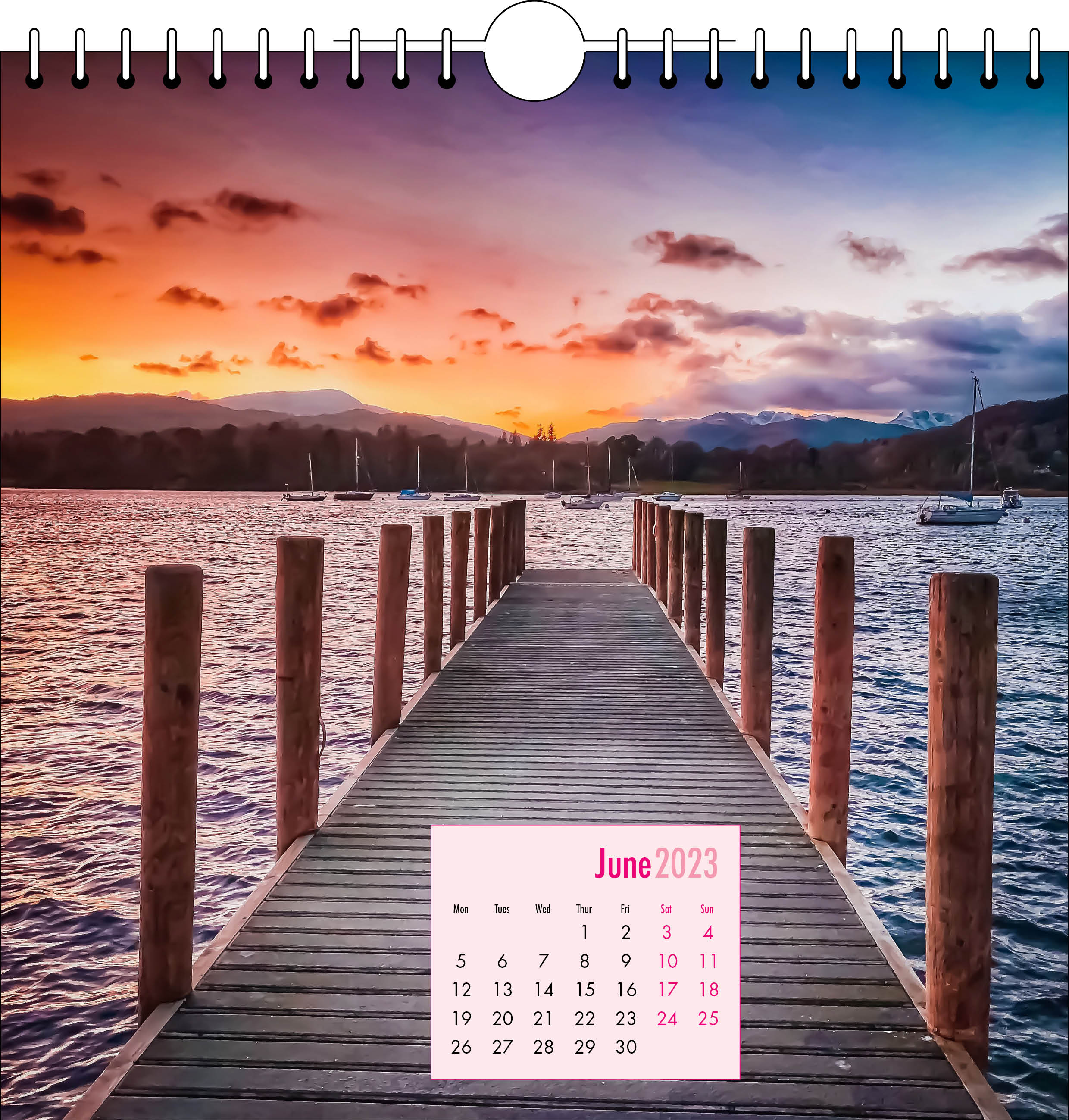 Picture of Spiral Calendar Q12 Hot Pink