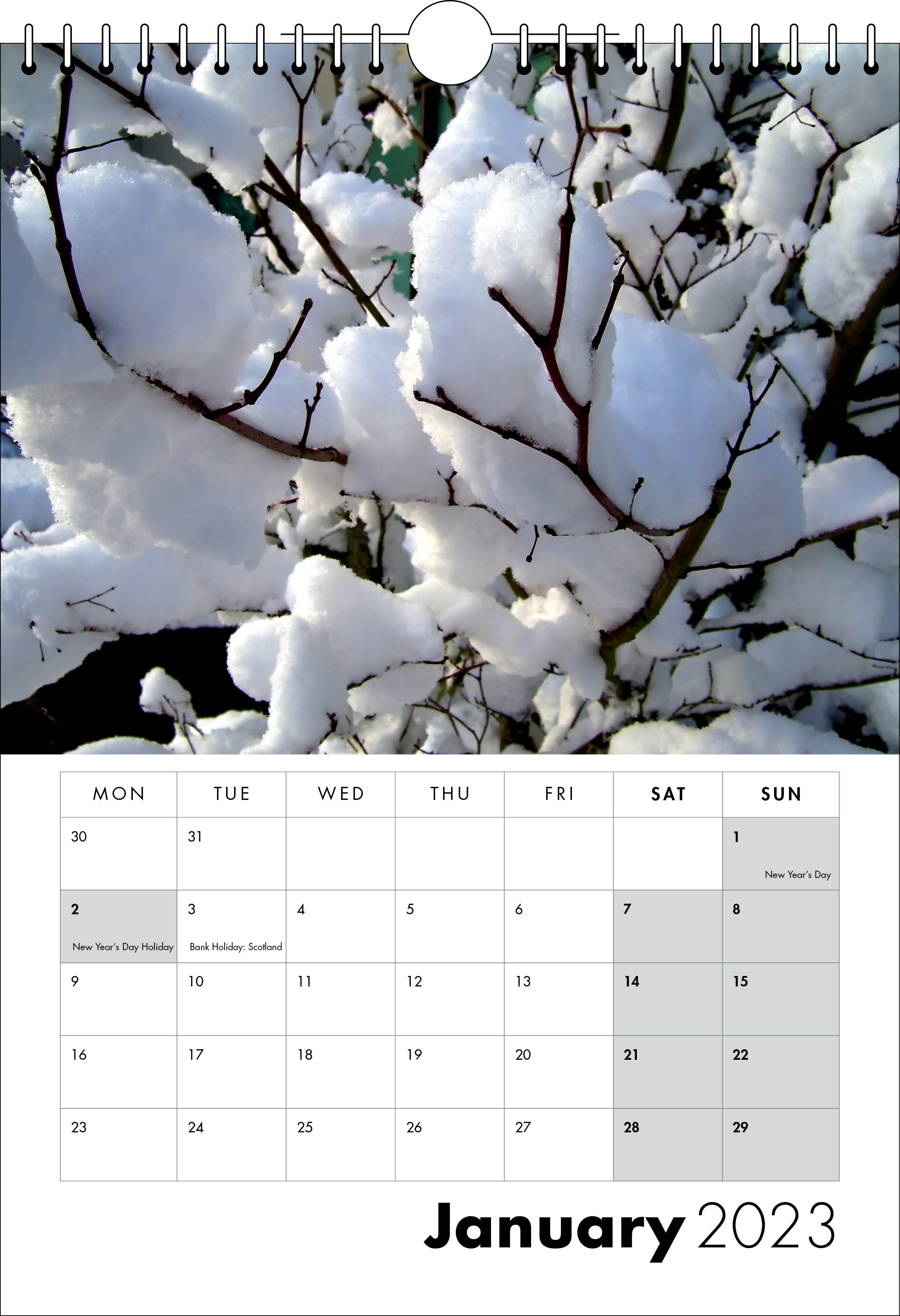 Picture of Spiral Calendar S13 Black